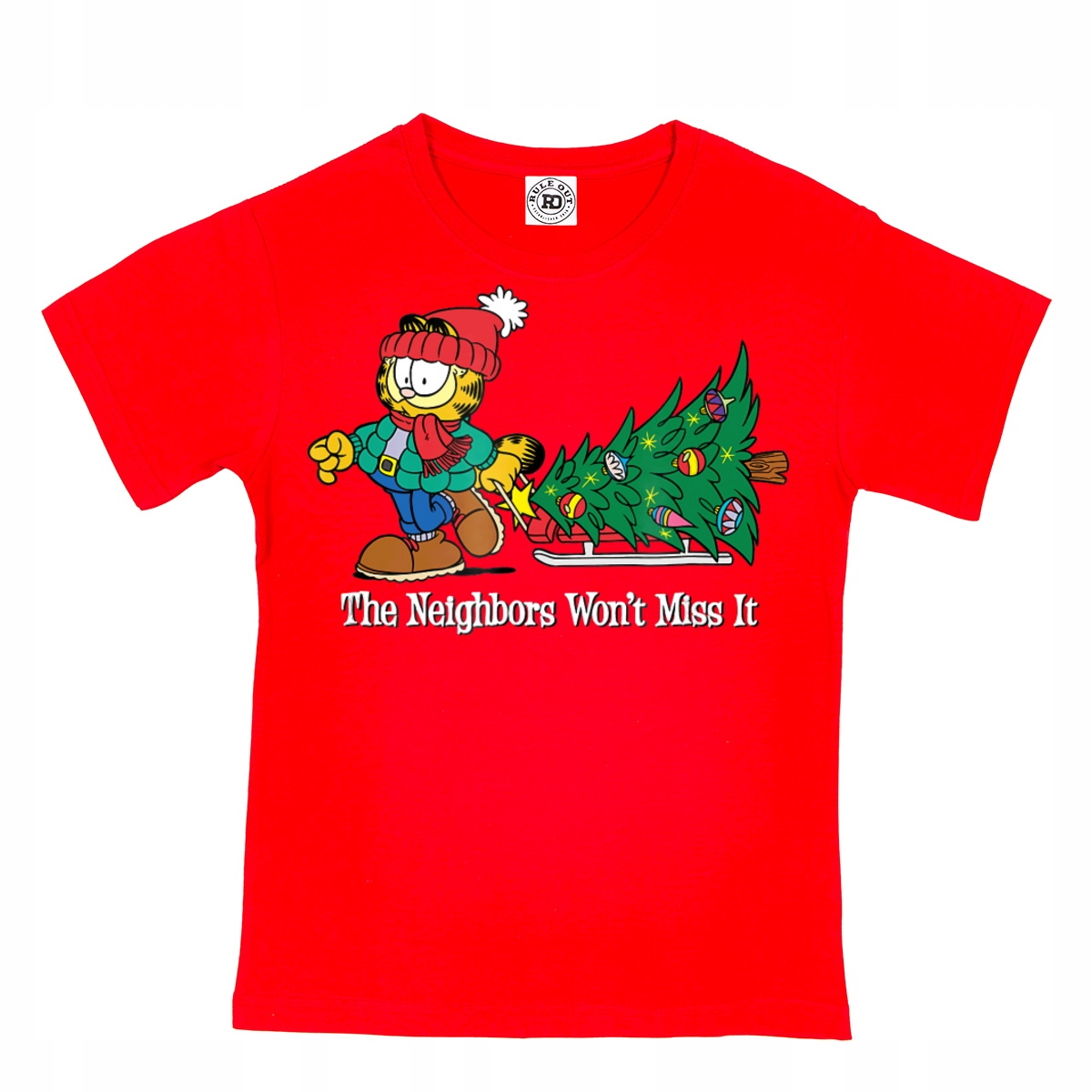 

Dziecięca Koszulka Bawełniana Świąteczna Garfield