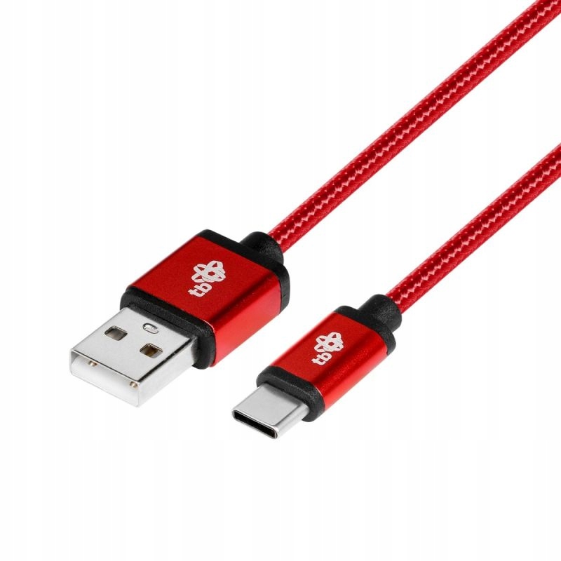 Kabel Usb-usb C Tb 1,5m czerwony sznurek