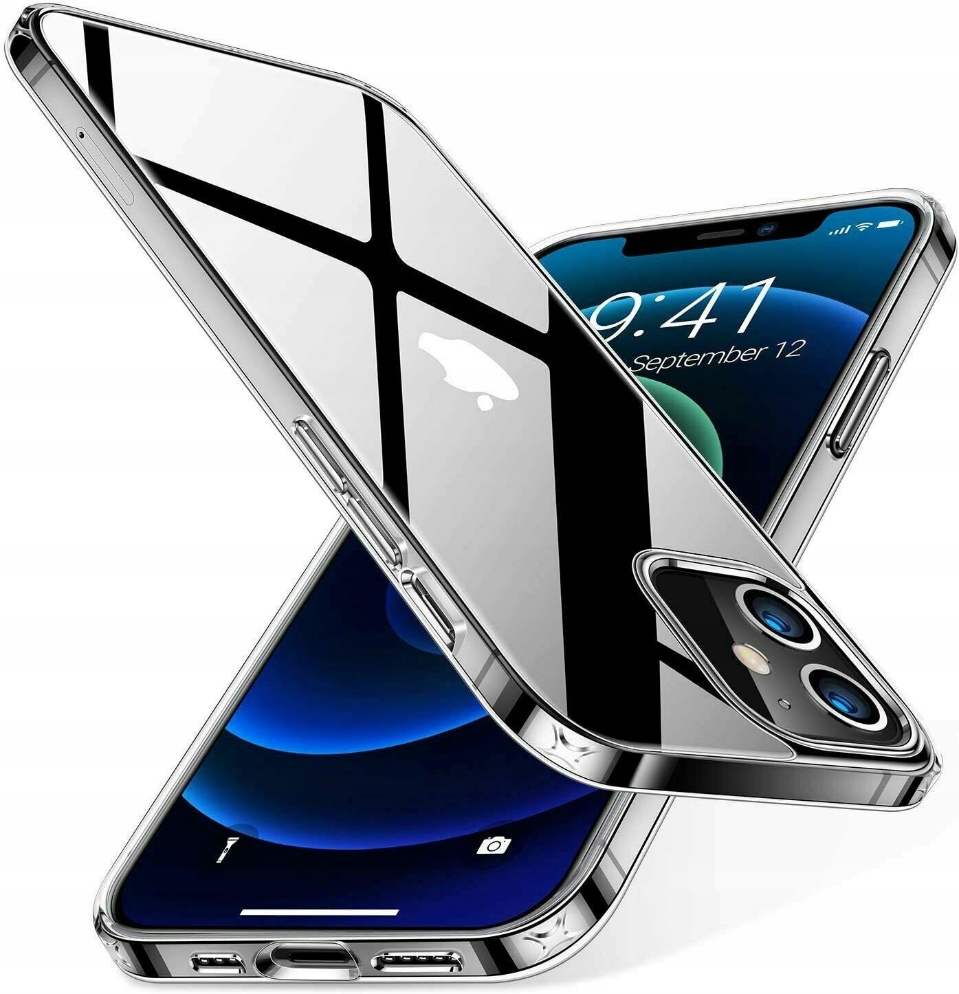 Pouzdro Slim CASE CLEAR + Sklo 9H pro IPHONE 12 Mini