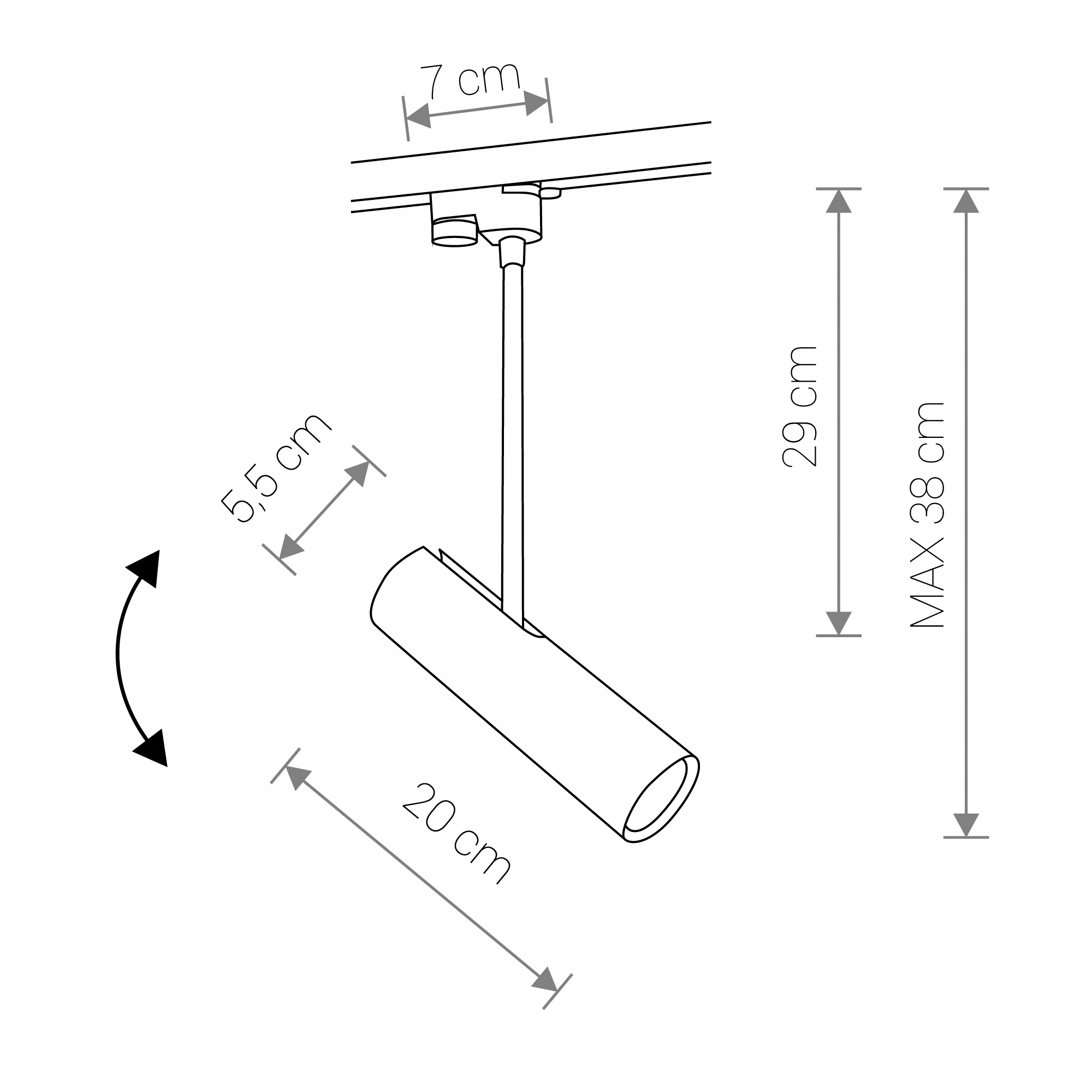 PROFILE EYE SUPER C black 9244 Nowodvorski Maksymalna moc pojedynczego źródła światła 35 W