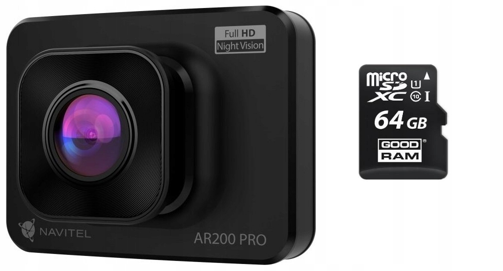 Wideorejestrator Navitel AR200 PRO + karta 64GB