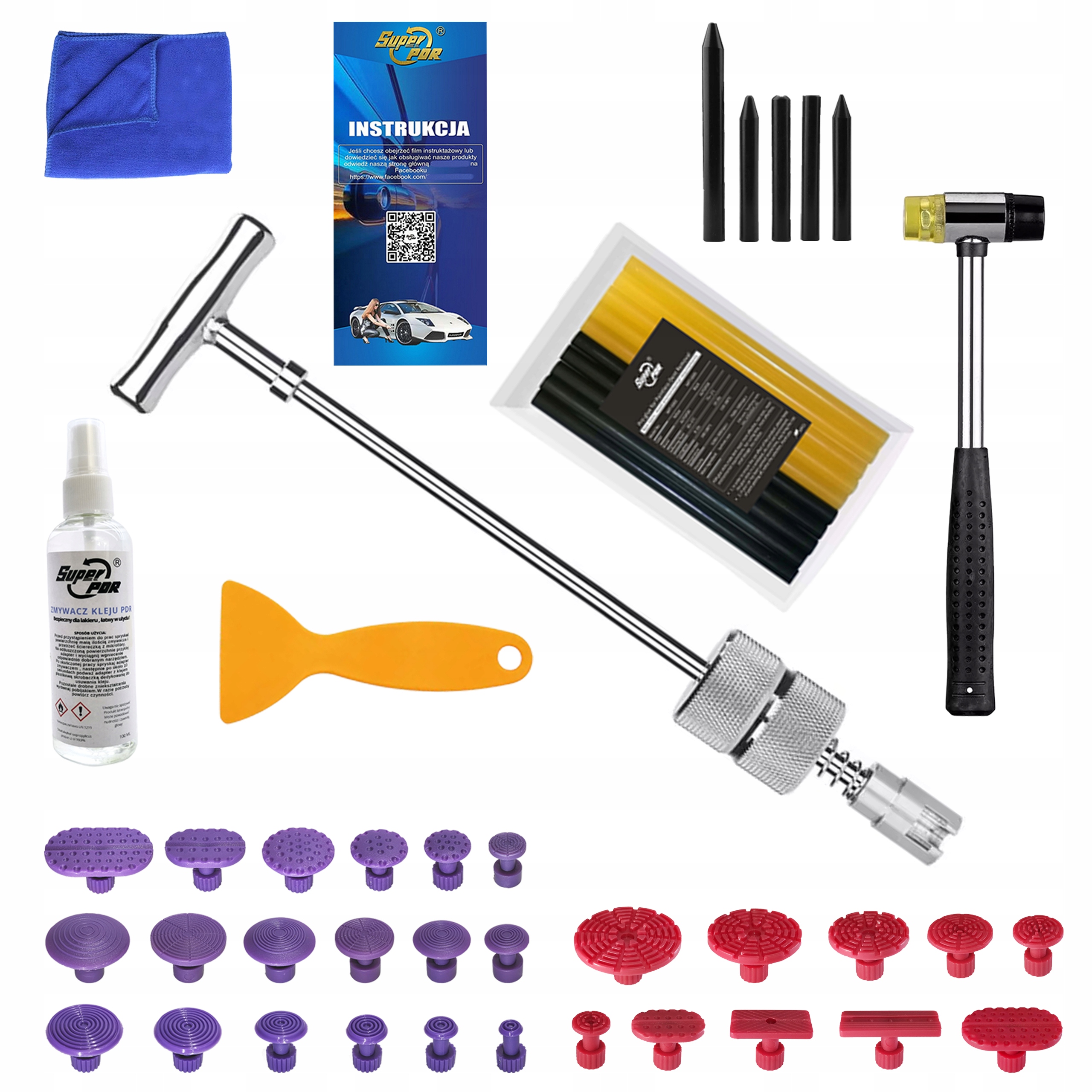 Setrvačné kladivo pdr Sada pro vytahování promáčklin Komplet pdr