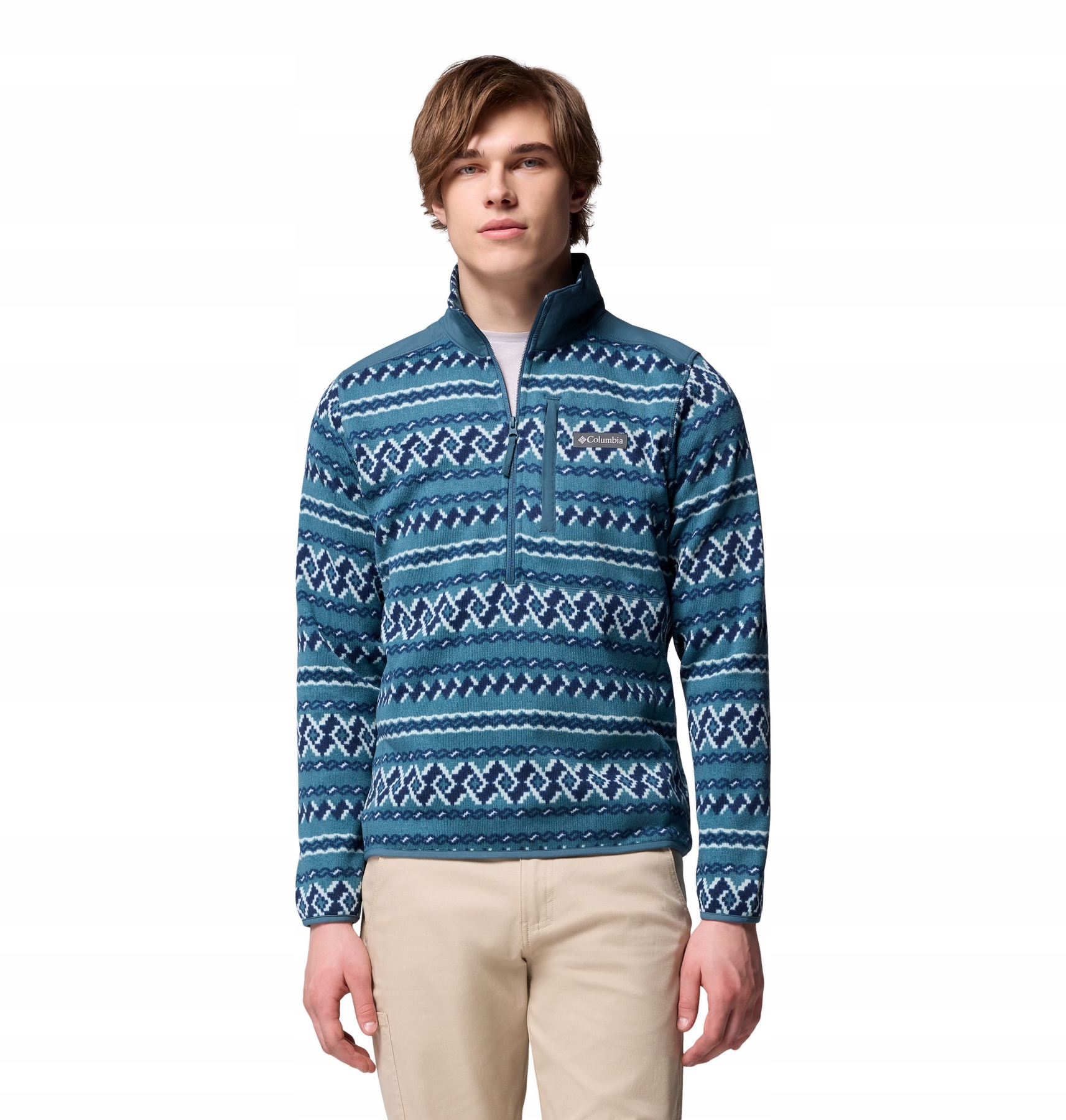 Fleecová Mikina pánský Columbia Sweater Weather II modrý 2097741429 vel. M
