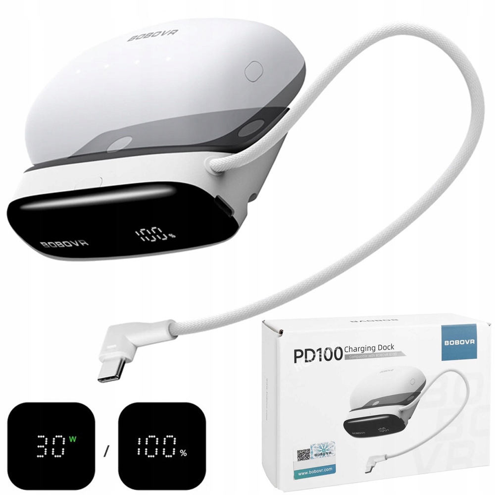 Nabíječka Stanice pro baterie B100 Bobovr pro S3 Pro E3 Rychlé nabíjení 30W