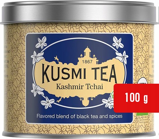 Levně Čaj Černý Kusmi Kashmir Tchai Kořeněný orientální s kořením 100 g