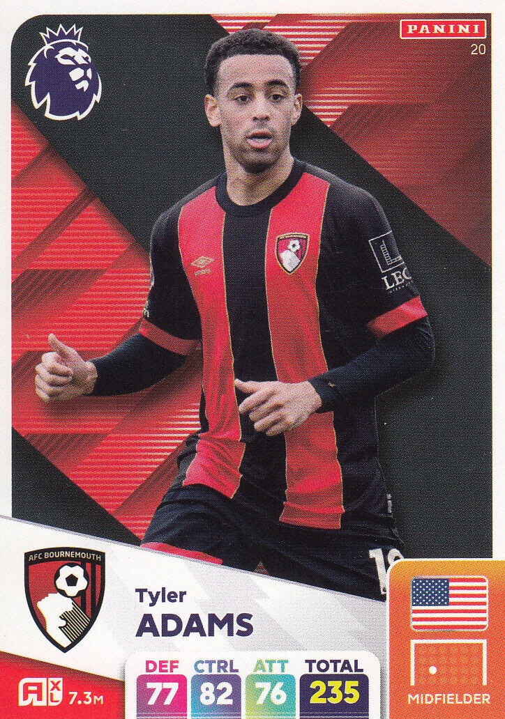 Premier League 2025 Base Card Tyler Adams 20