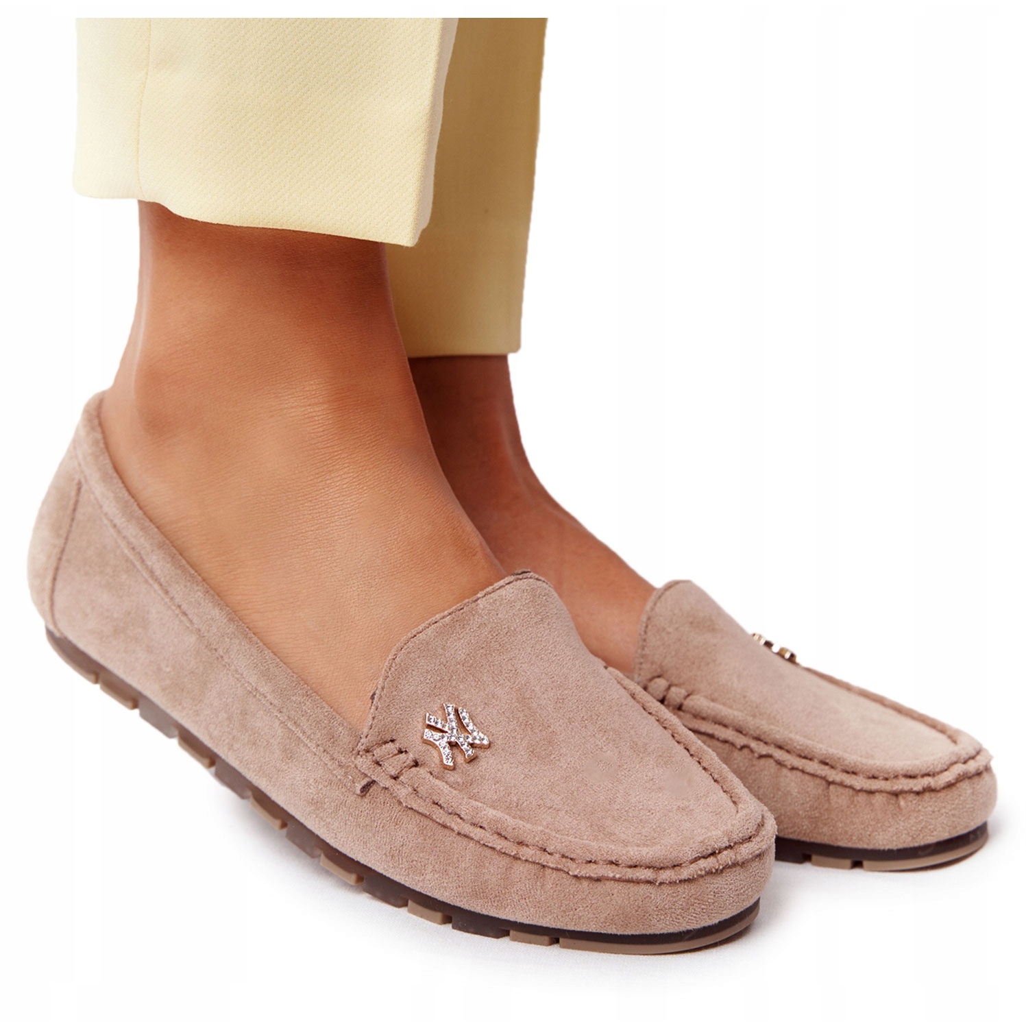 

Beżowy Skóra ekologiczna Buty Mokasyny PS1 r.37