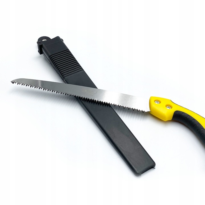 PIŁA DO GAŁĘZI DREWNA PIŁKA OGRODOWA DO CIĘCIA DRZEWA OSTRA + POKROWIEC Marka Deli