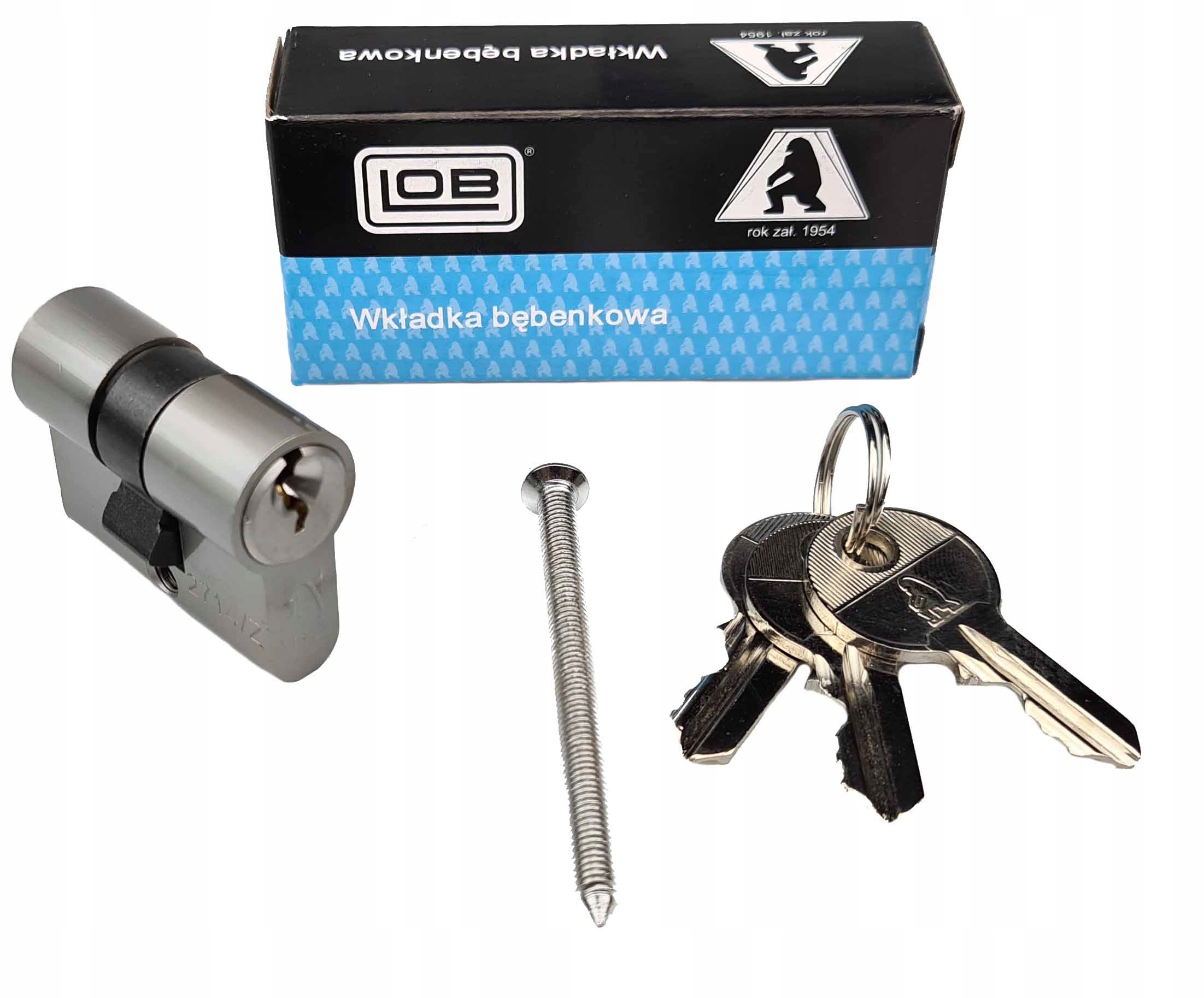WKŁADKA DRZWIOWA LOB YETI 20/20 NIKIEL 3 KLUCZE