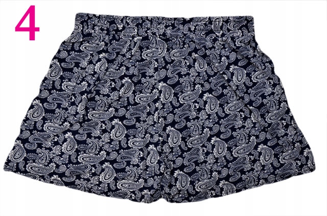 KRÓTKIE LEKKIE SZORTY SPODENKI ZE WZOREM DUŻE Stan (wysokość w pasie) wysoki