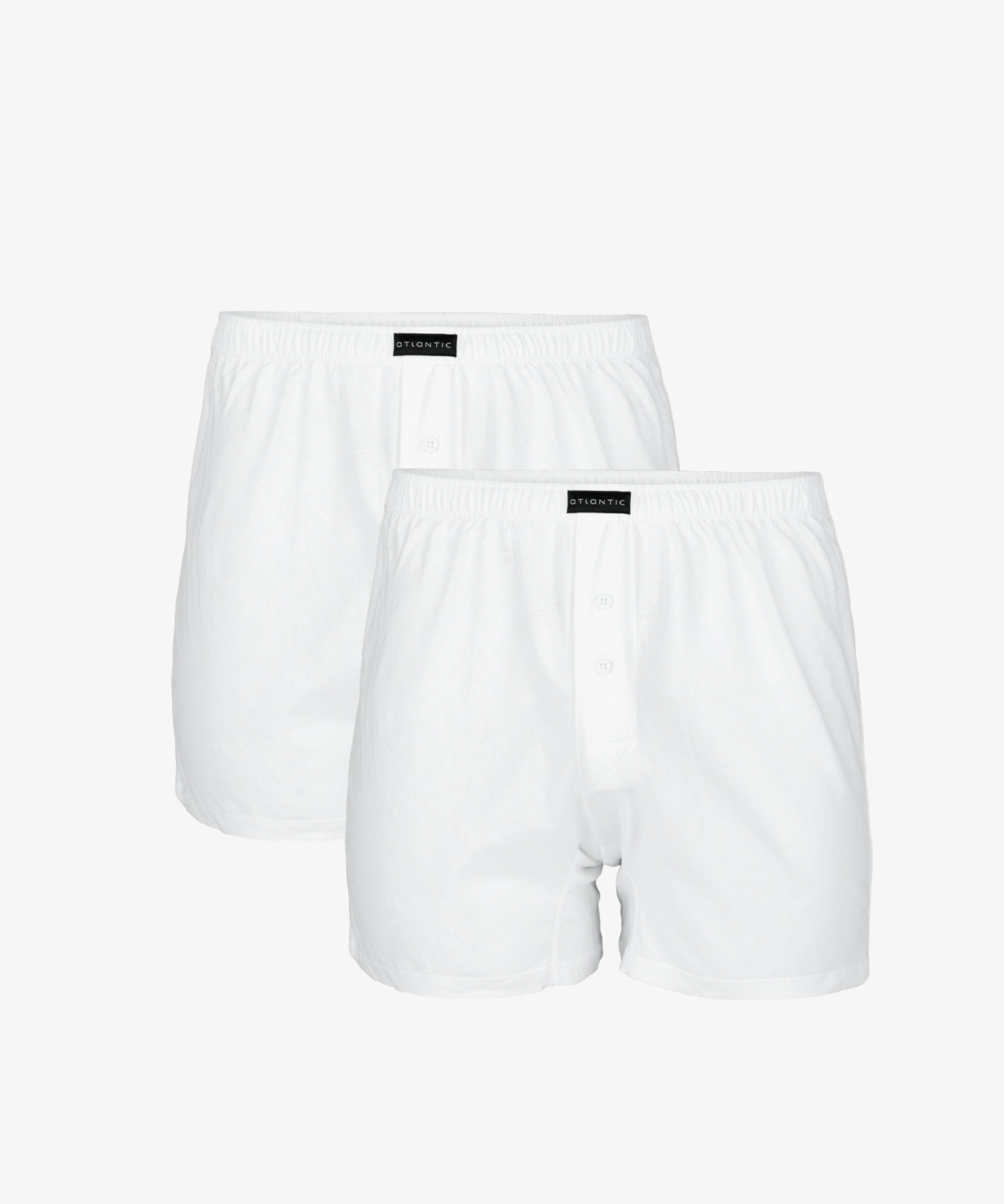 

Bokserki męskie luźne Atlantic 2-PACK białe r. M