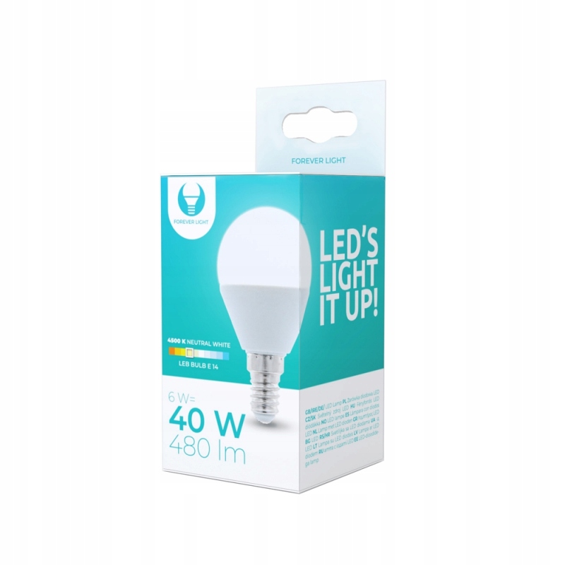 

Żarówka Led E14 6W 230V 4500K 480lm Forever Light