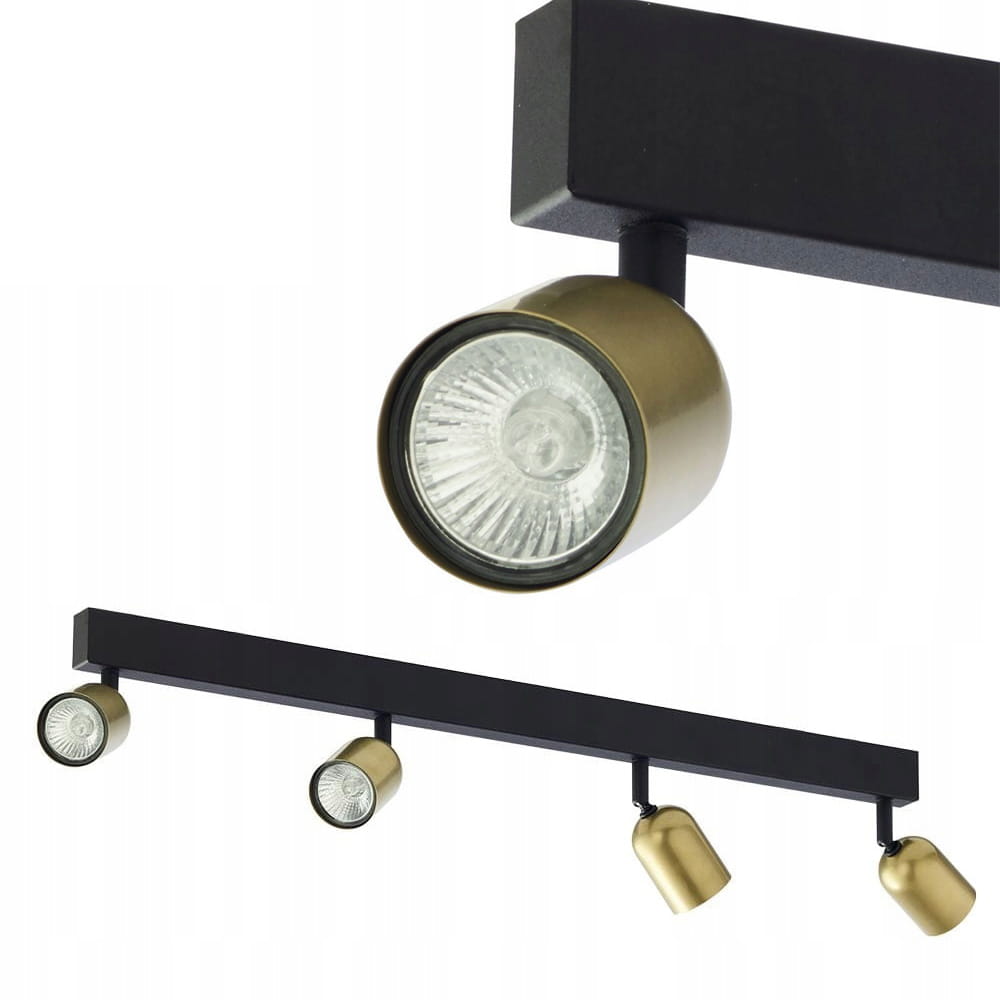 Černá zlatá stropní lišta Top 1021 Tk Lighting