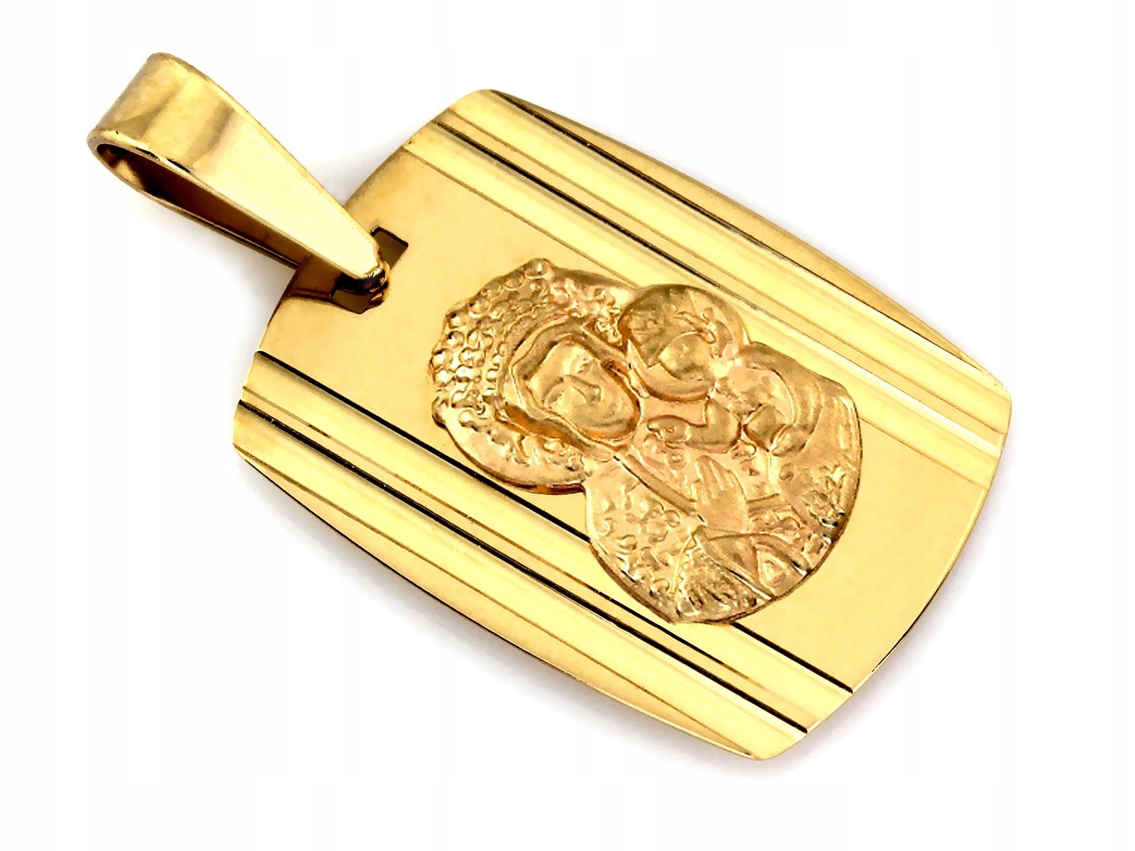 Medailon obdélníkový zlatý 585 Vojenská Známka s božskou matkou 0.83g dárek