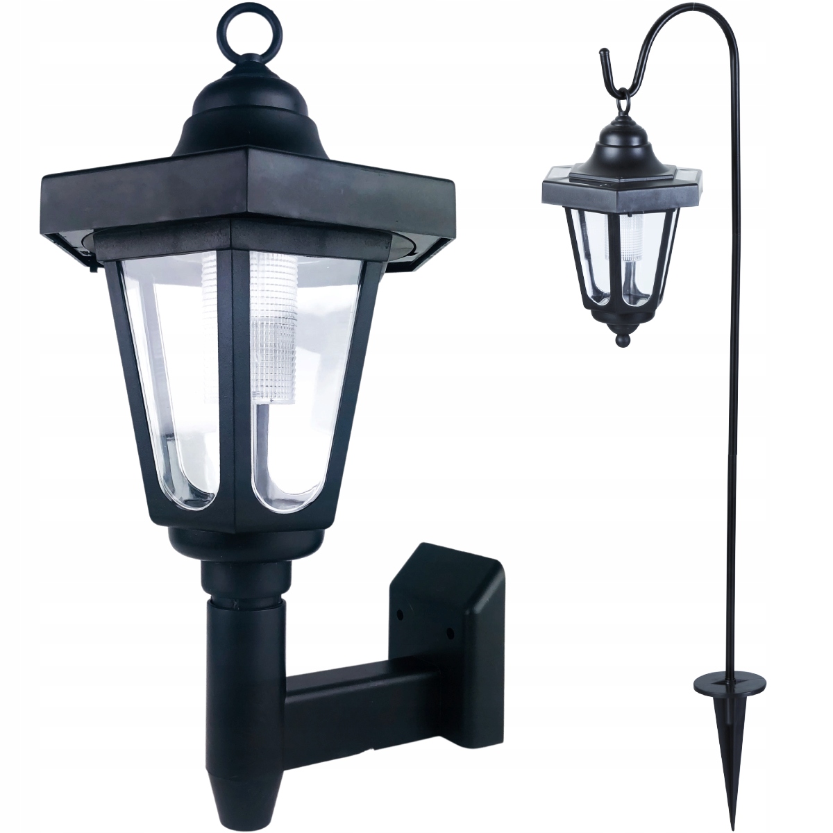 

Lampka Solarna Led Ogrodowa Latarnia 2w1 Kinkiet
