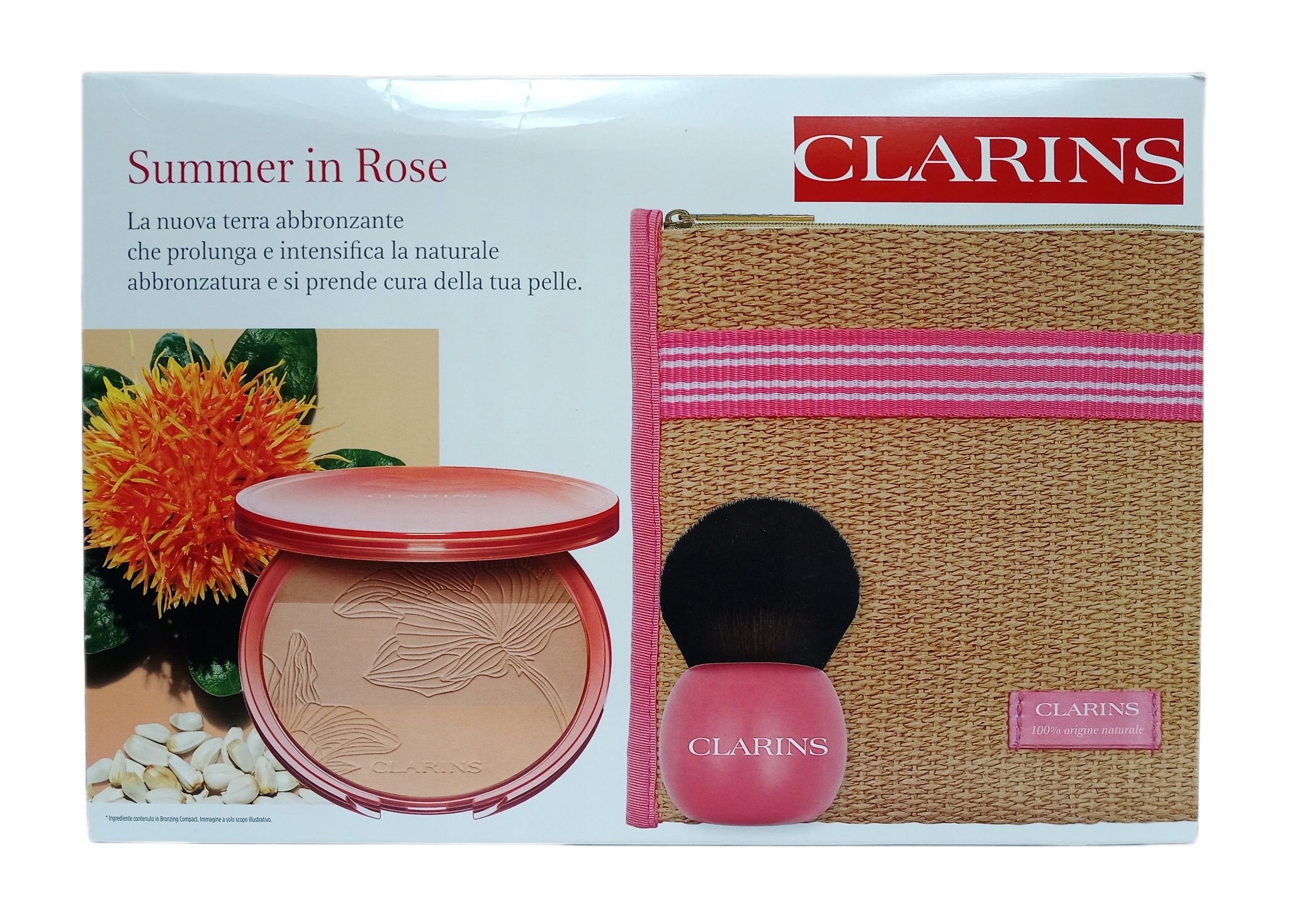Clarins Set Poudre Soleil Bronzing Compact Brush Bag)