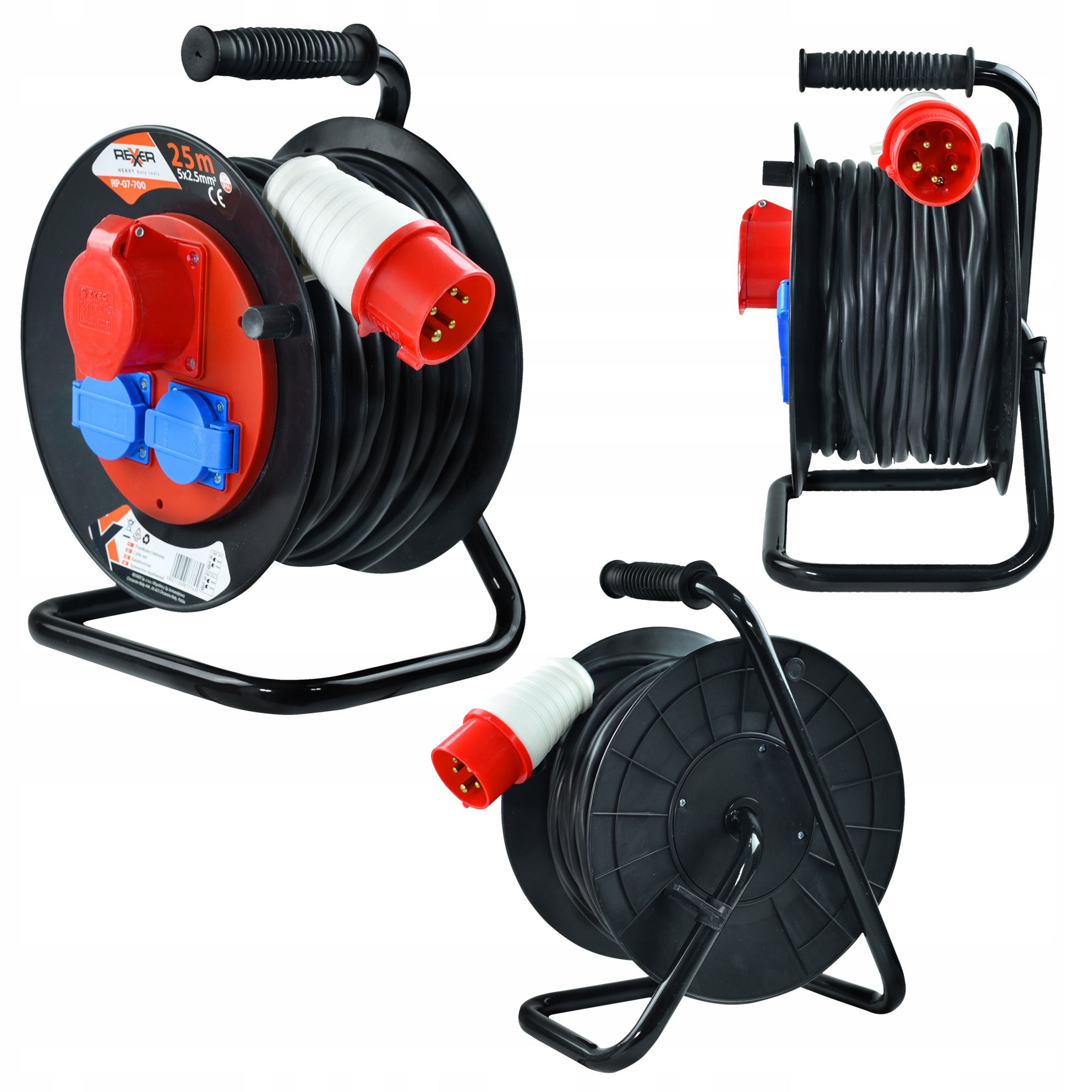 Predlžovací Kábel Na Plastovom Bubne 25 M 5X2,5 MM 400 V IP44