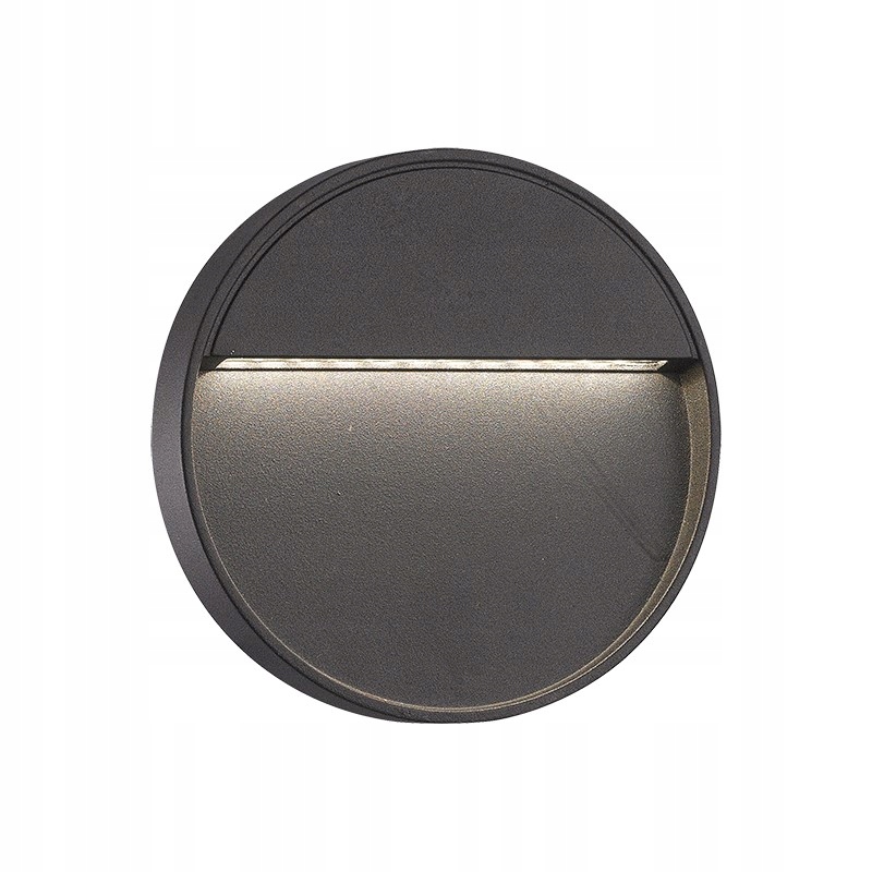 Plafon LED zewnętrzny, IP54, 6 W, okrągły, czarny