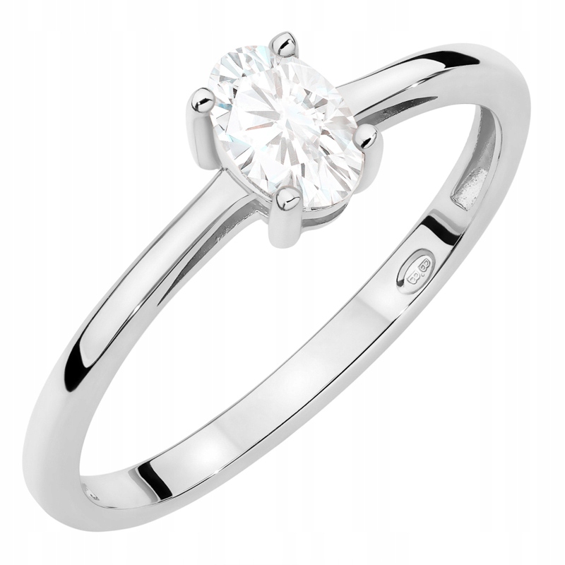 Zlatý Prstýnek Zásnubní pr. 585 s oválným safírem 0.50ct 14k