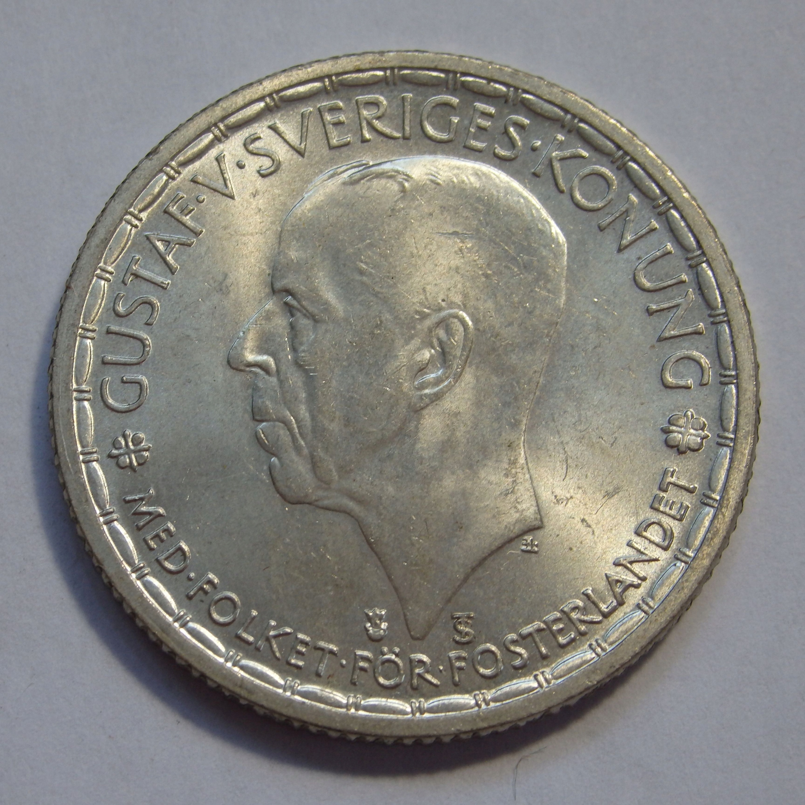 2 Korony, Szwecja, 1950r. Ag M2374