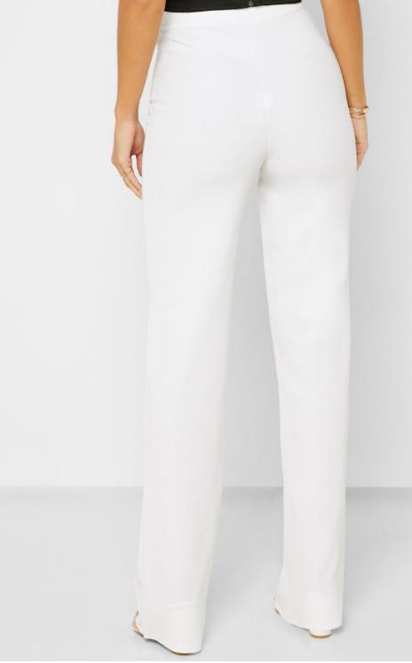 MISSGUIDED BIAŁE SPODNIE MATERIAŁOWE 34 1C01 Płeć kobieta