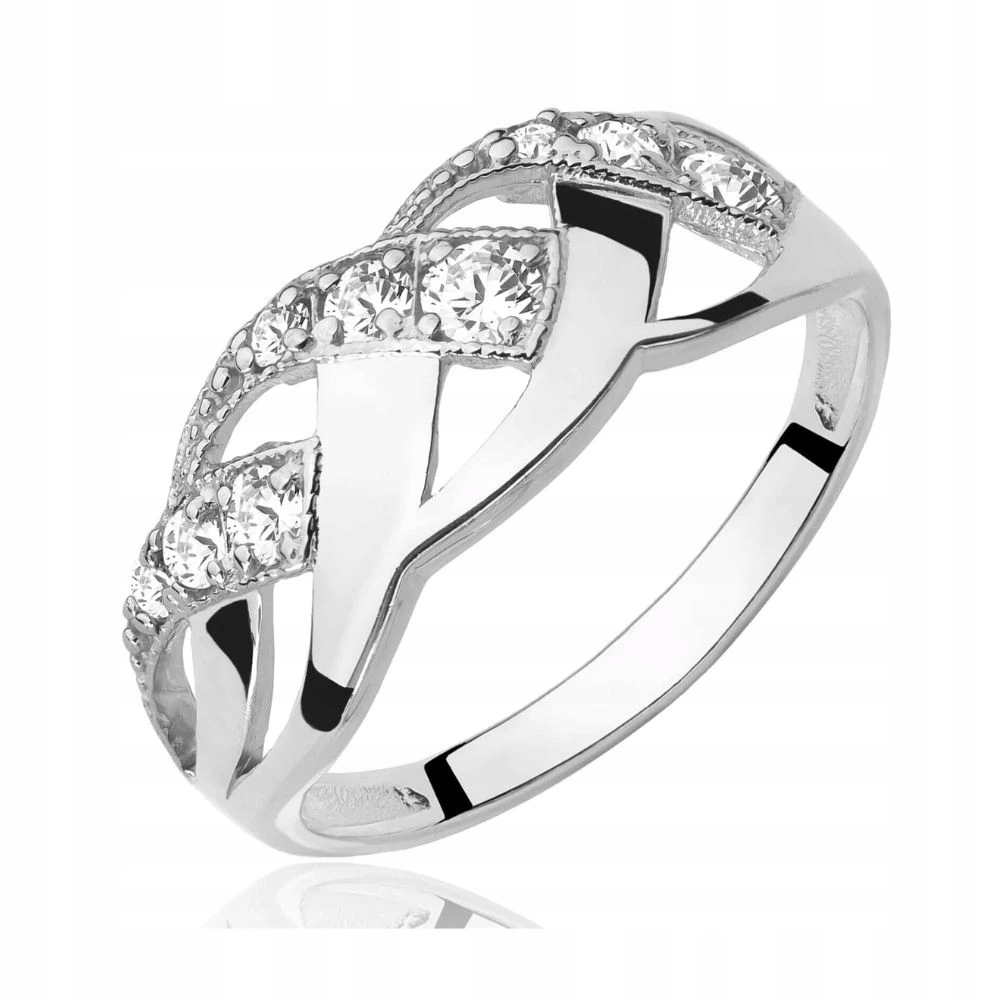 Prstýnek 925 S Propletenými Zirkony, Masivní, Nádherný, Vel.