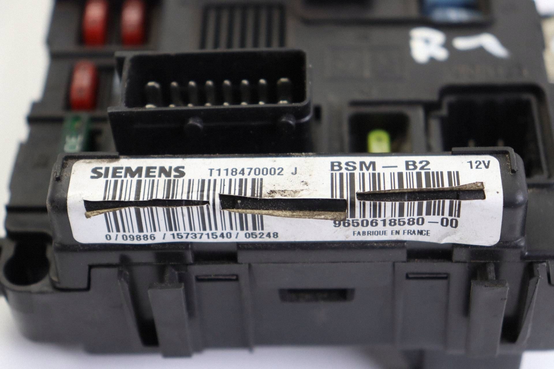 CITROEN PEUGEOT module compartment control unit BSM 9650618580 T118470002J