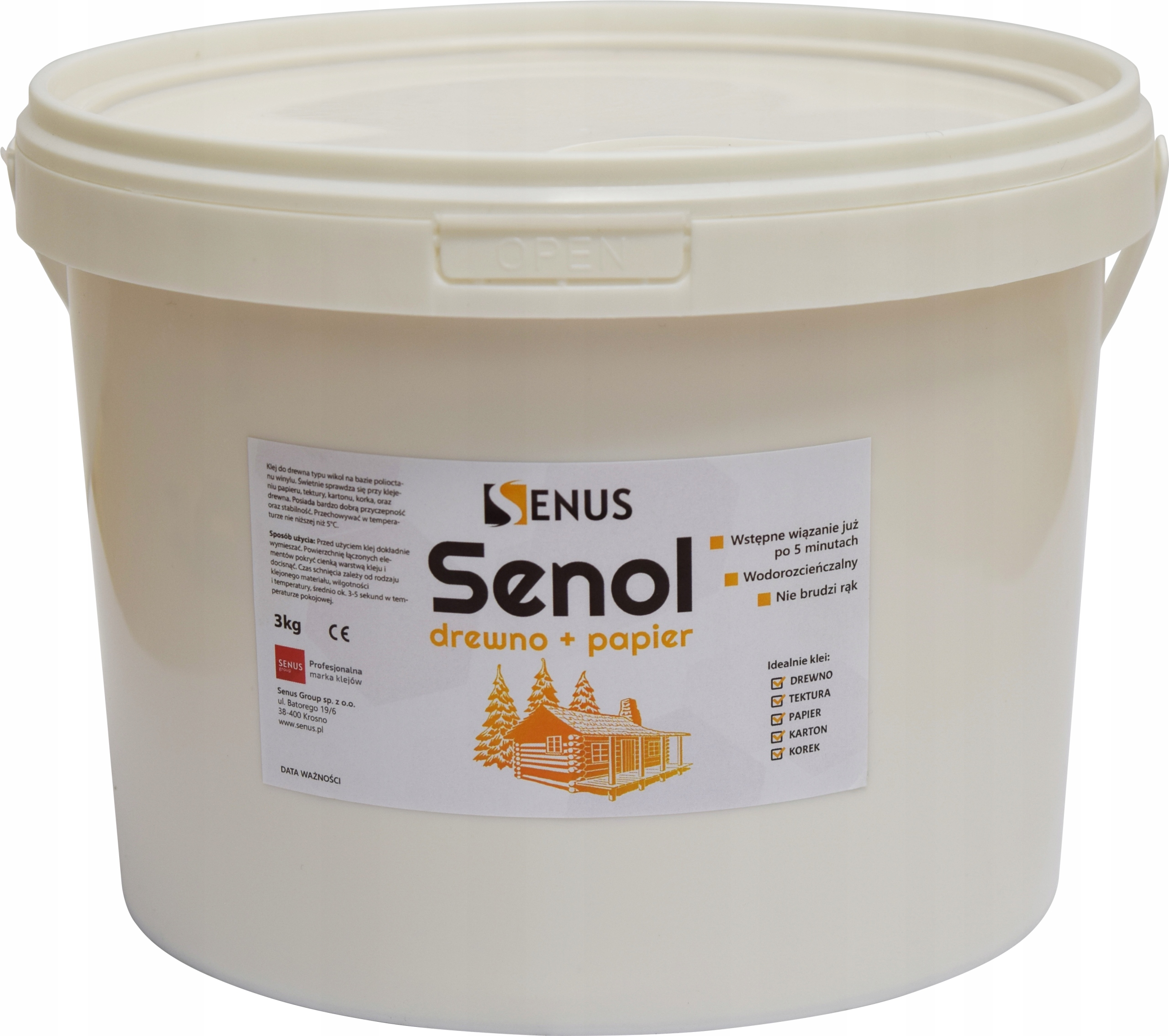 

Klej wikol do drewna, papieru, tektury Senus 3kg