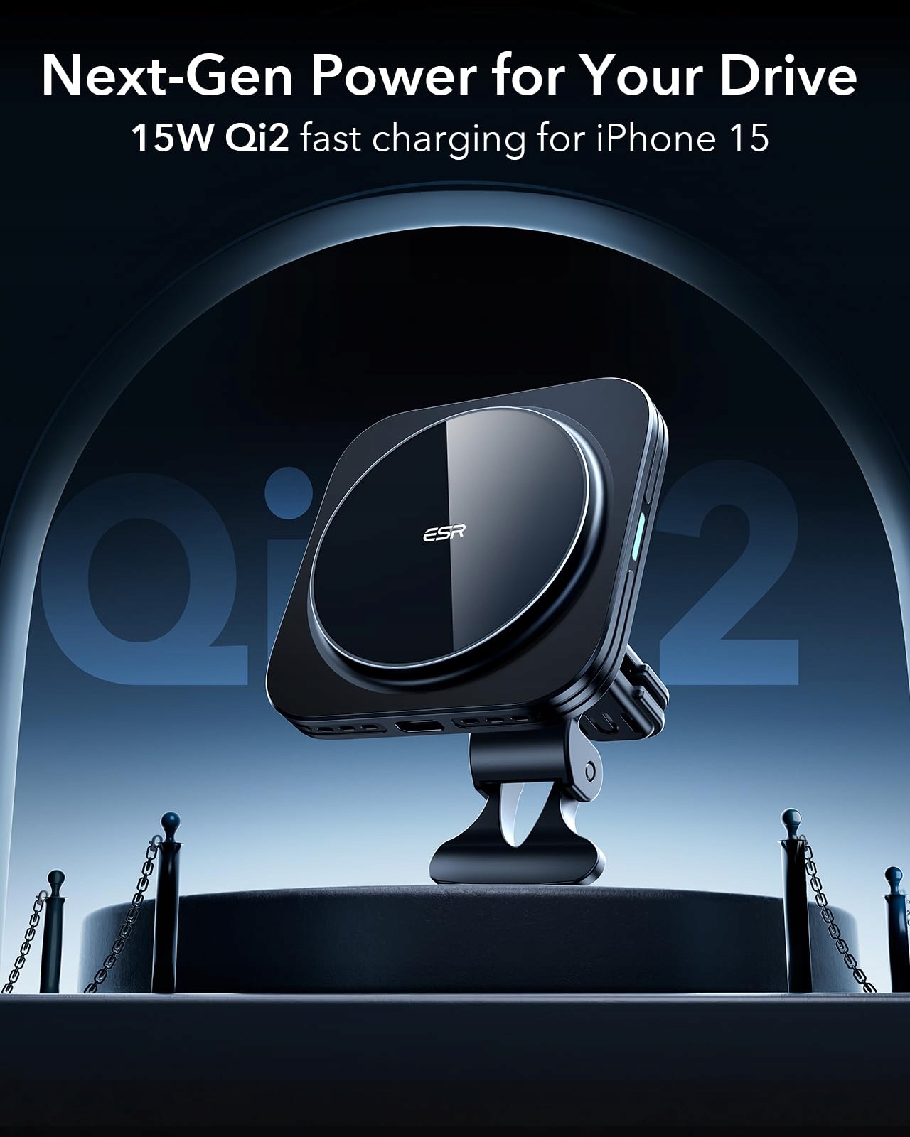 ESR Magnetyczny Uchwyt Qi2 15W z Ładowaniem do iPhone 16/15/14/13/12 — miniatura 2