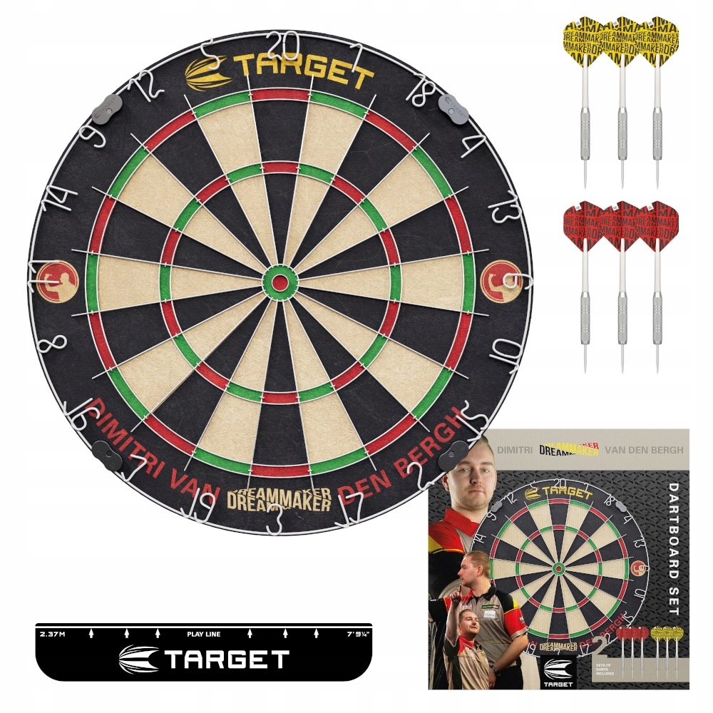 Terčová Sisalová Tabule Target Dimitri Van Den Bergh 6 Šipek Linka