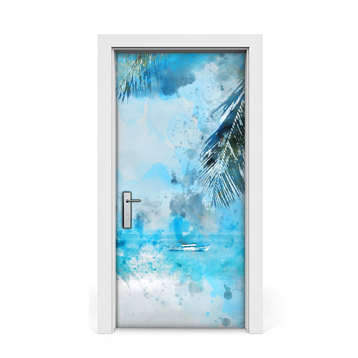 

Naklejka na drzwi Łódka na morzu obraz 95x205