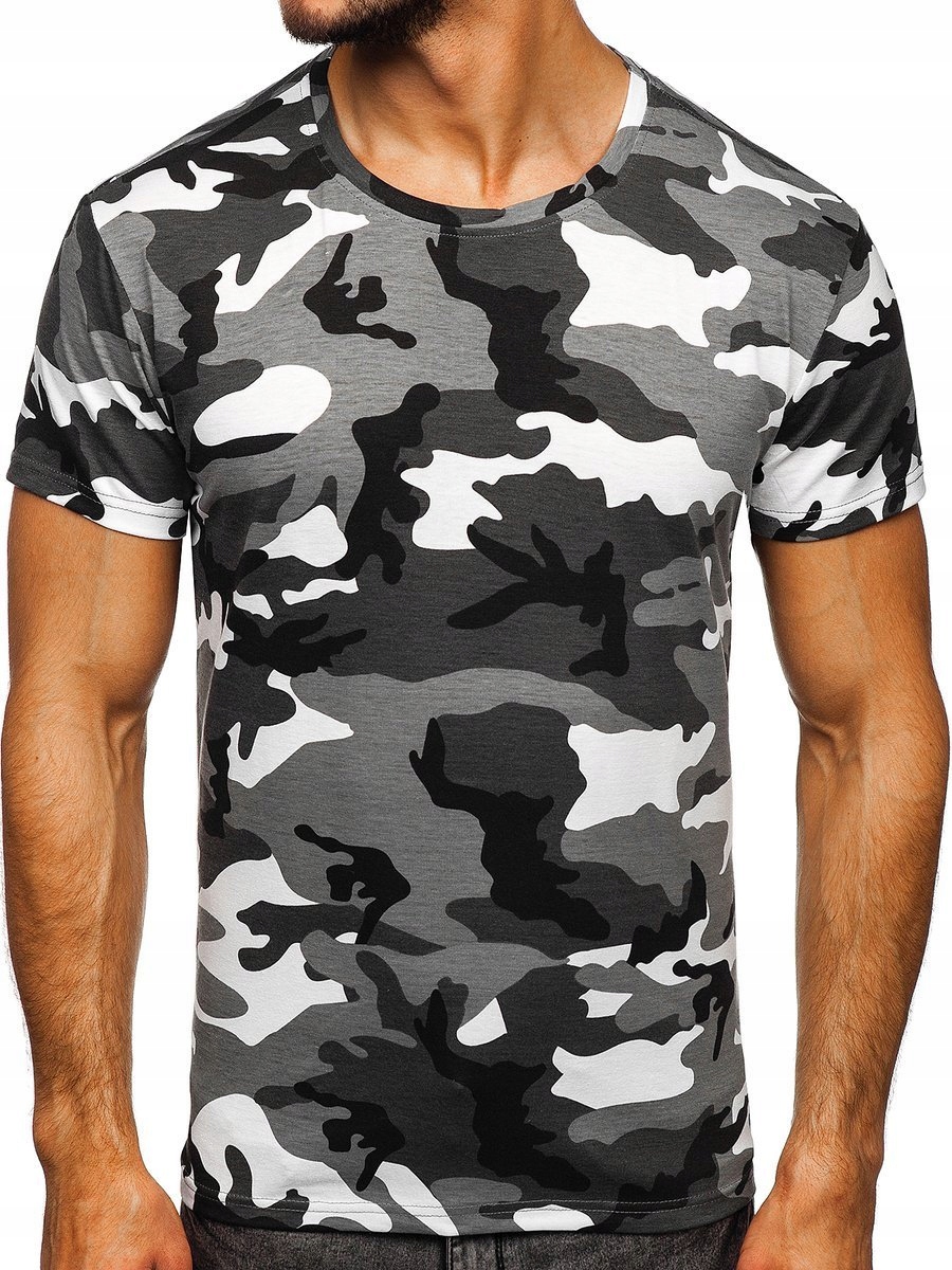 

T-shirt Męski Koszulka Moro Szara S807 Denley_xl
