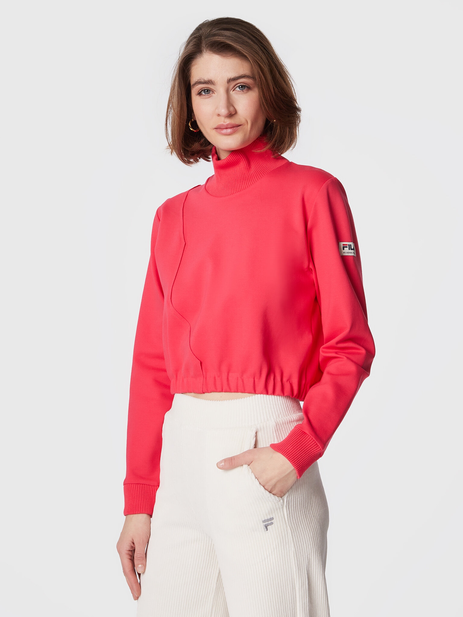 Fila Bluza Tirana FAW0238 Różowy Regular Fit