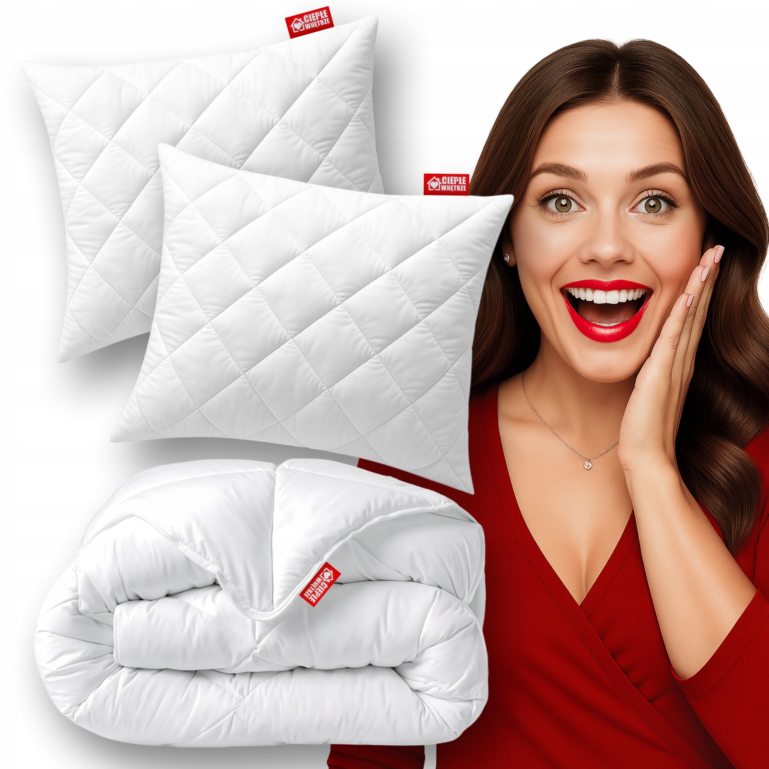 Set Přikrývka 160x200 2x Polštář 70x80 Antialergický Polský Komplet