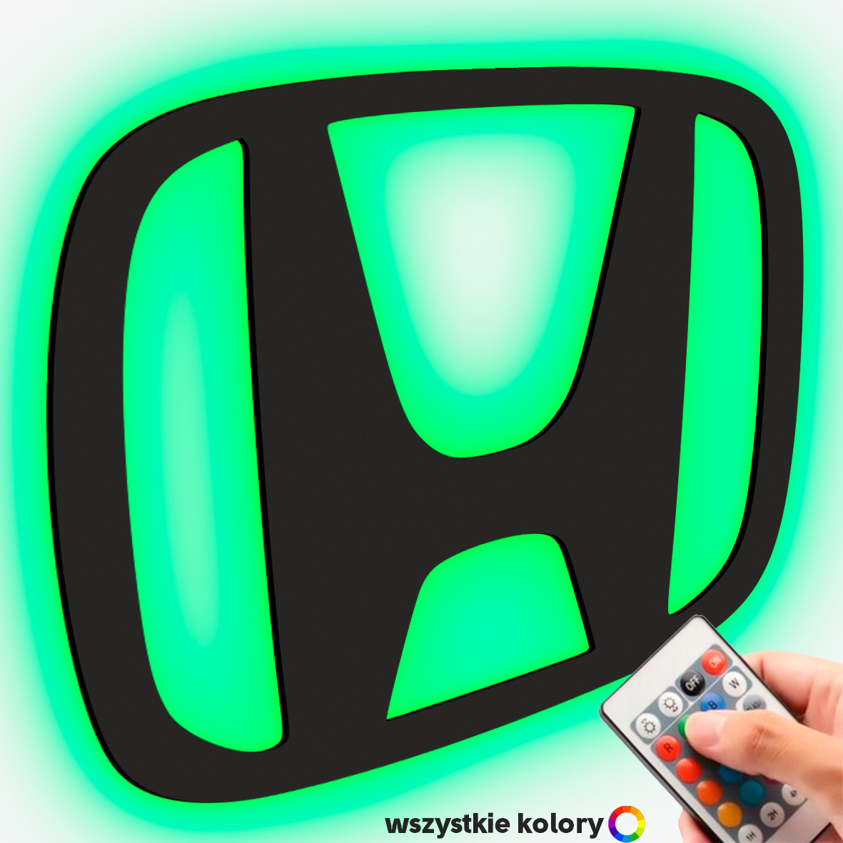 Dřevěný obraz Honda Logo Honda Noční Lampa Led Dárek