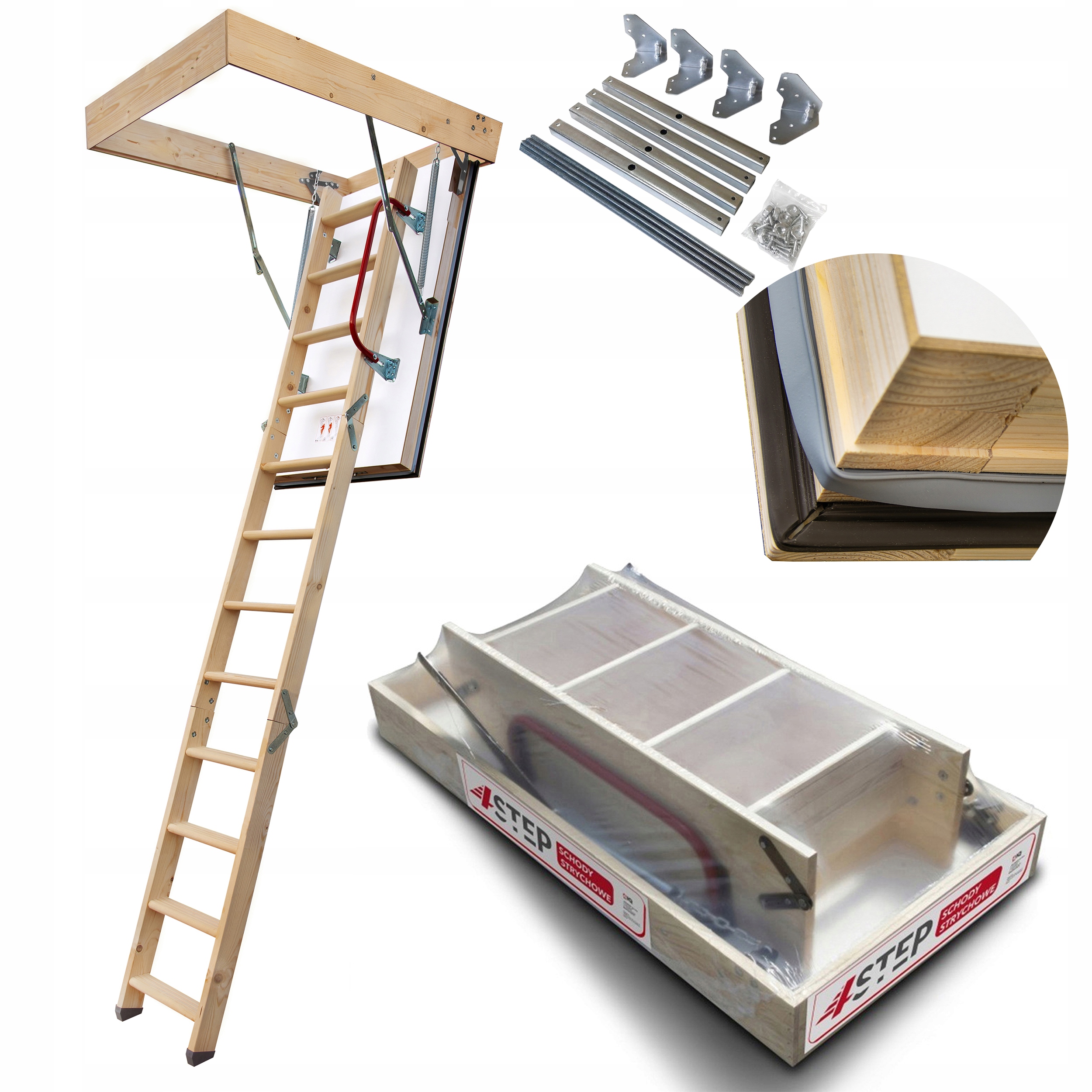 Půdní schody Nordic 87 mm 120x60 0,44W Druhé těsnění Montážní sada