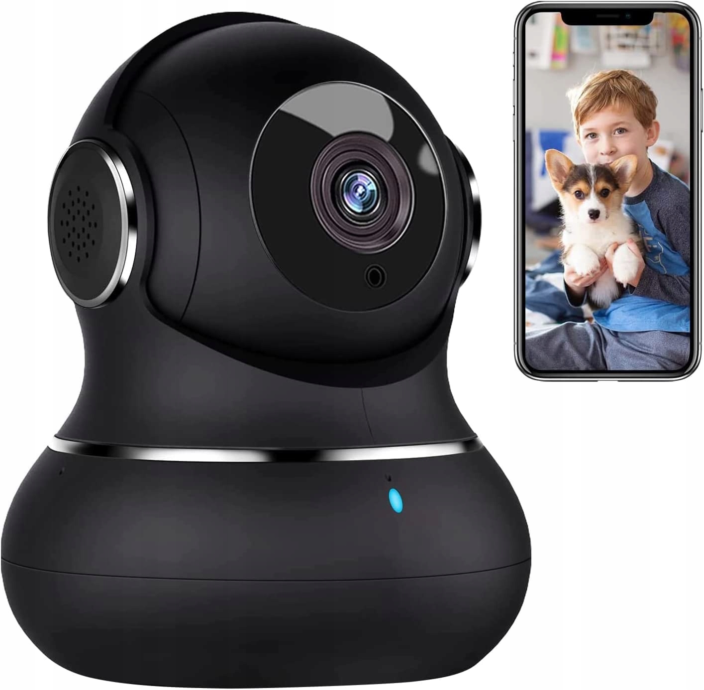 LITOKAM Kamera 2K Babyfon z Detekcją Ruchu Kamera 360° z Aplikacją