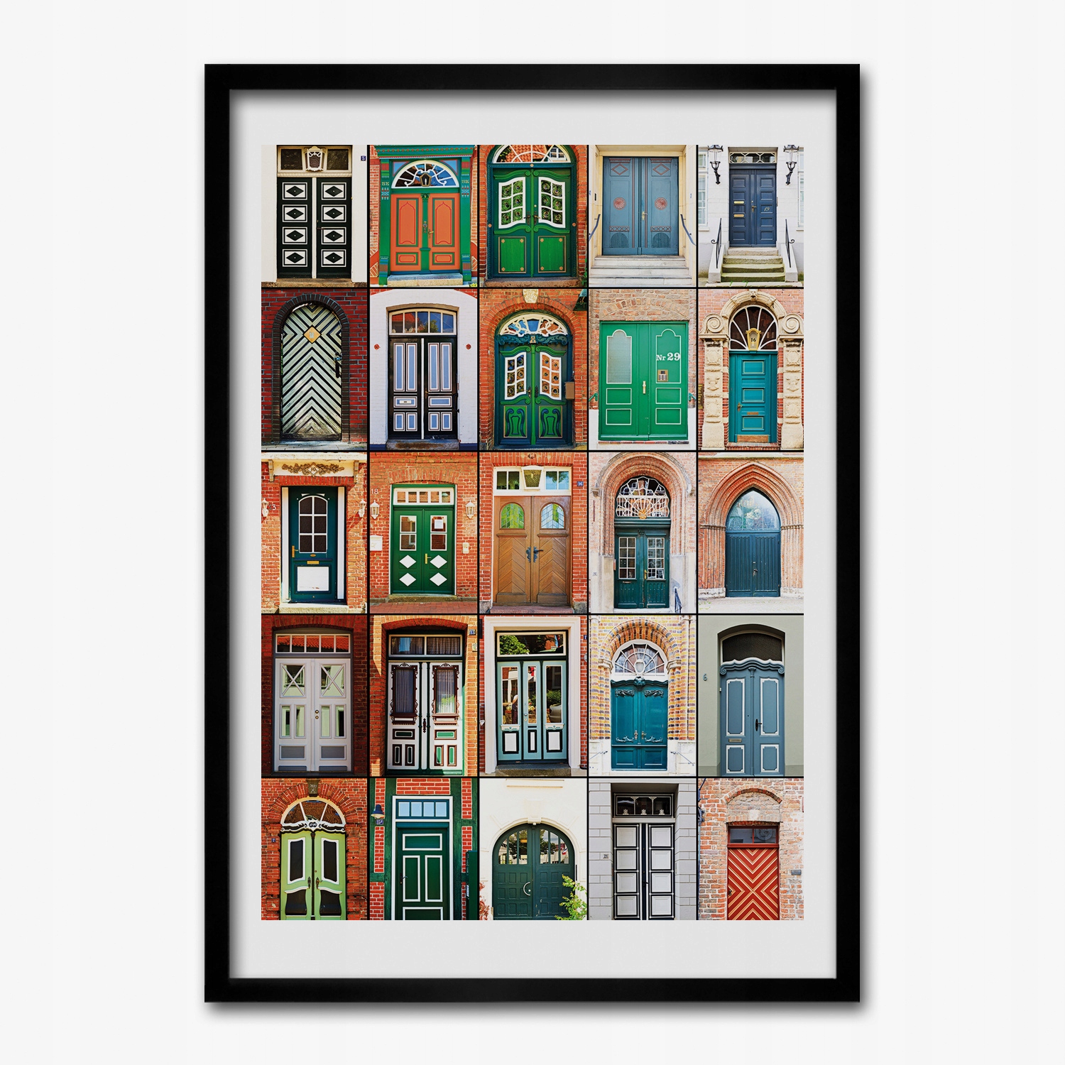 Obraz v ráme na stenu Dvere štýl koláž 50x70 cm