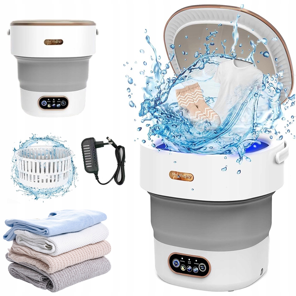 Mała Pralka Pralko-suszarka 24 W 12 L Oszczędność Energii I Prądu Składana