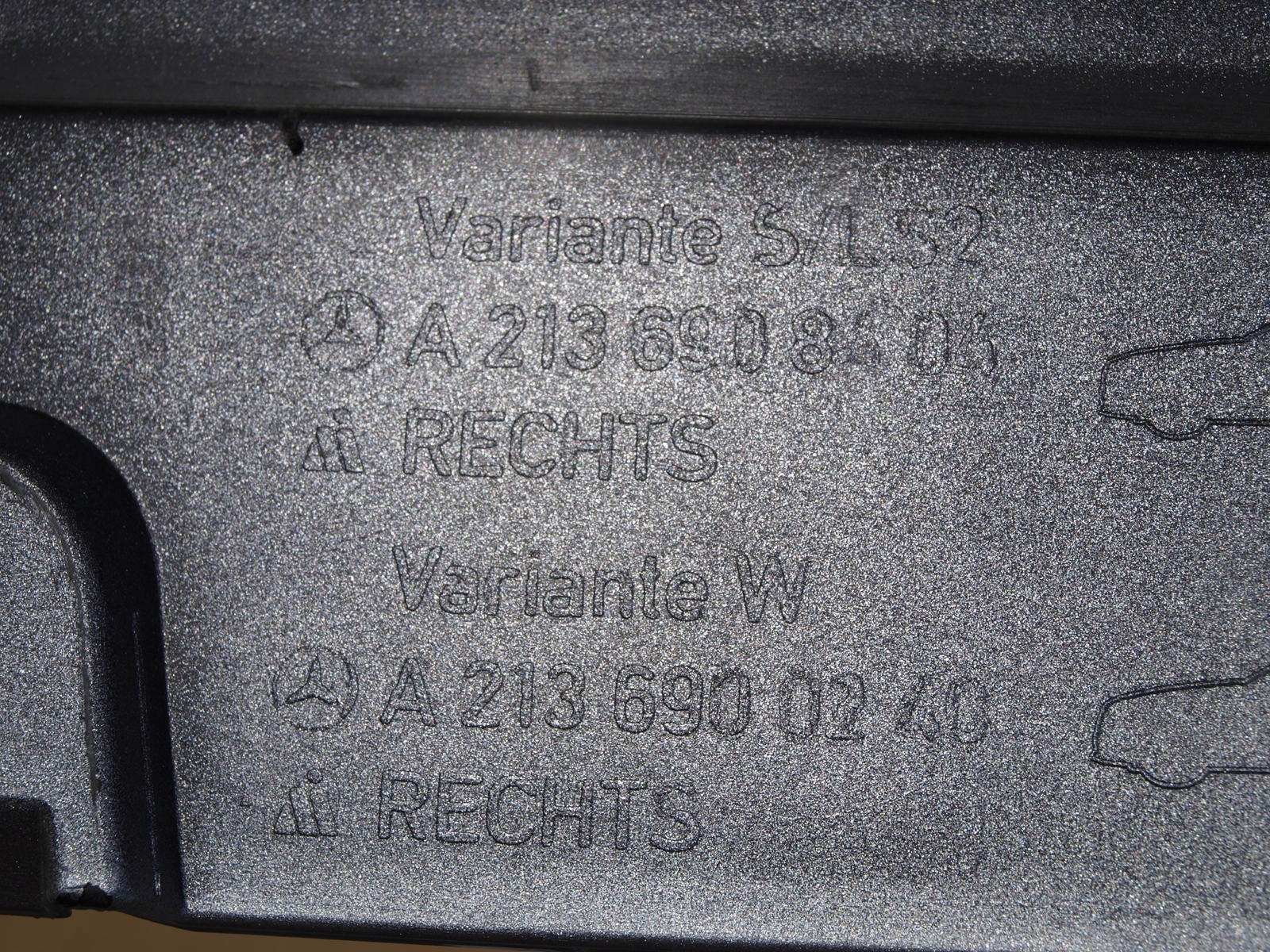 threshold moulding threshold MERCEDES W213 S213 SREBRNA