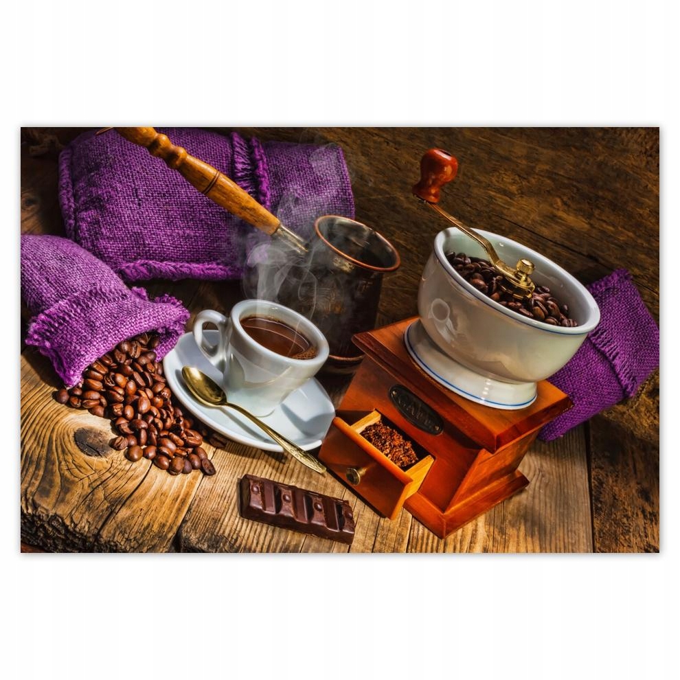 

Plakaty 60x40 Fioletowe worki z kawą