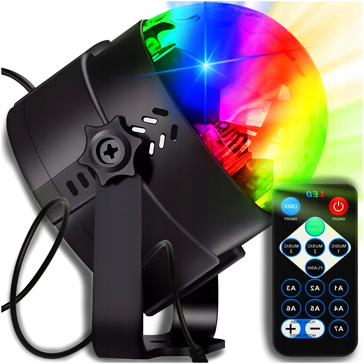 

Projektor Dyskotekowy Kula Disco Reflektor Led Rgb