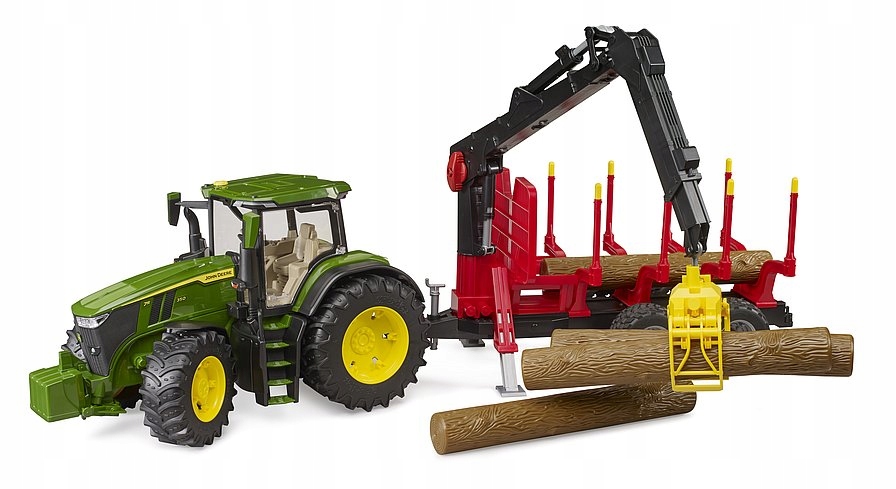 

Bruder 03154 John Deere 7R z przyczepą z pniami