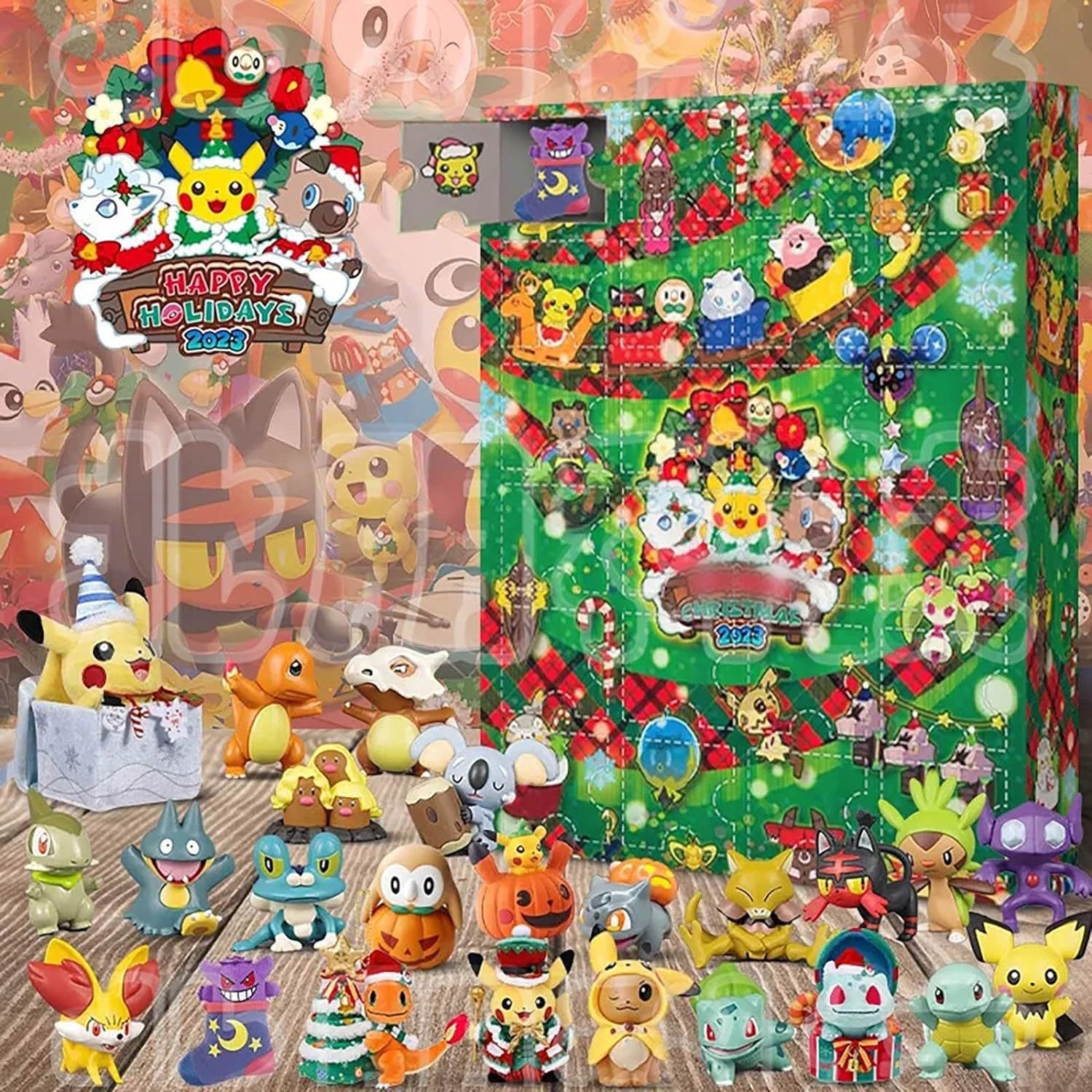 Адвент-календарь Pokemon, 24 силиконовые насадки на трубочки — фото 8