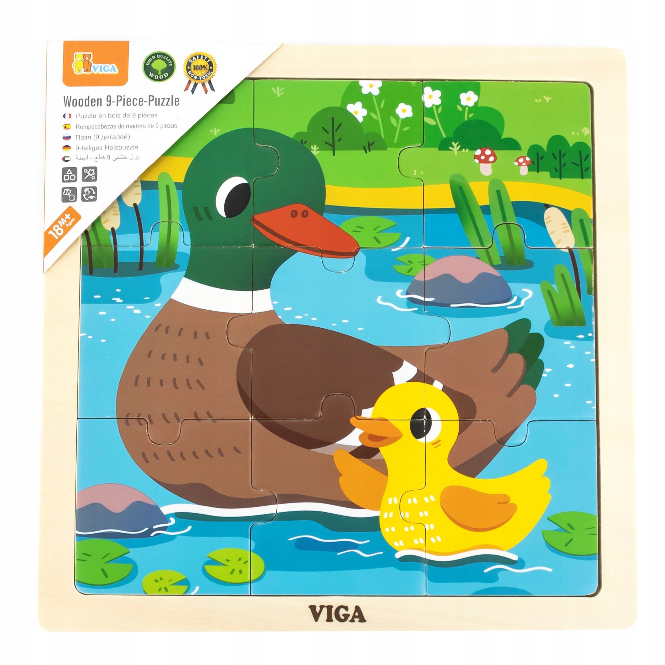 

Viga Poręczne Drewniane Puzzle Kaczki 9 elementów