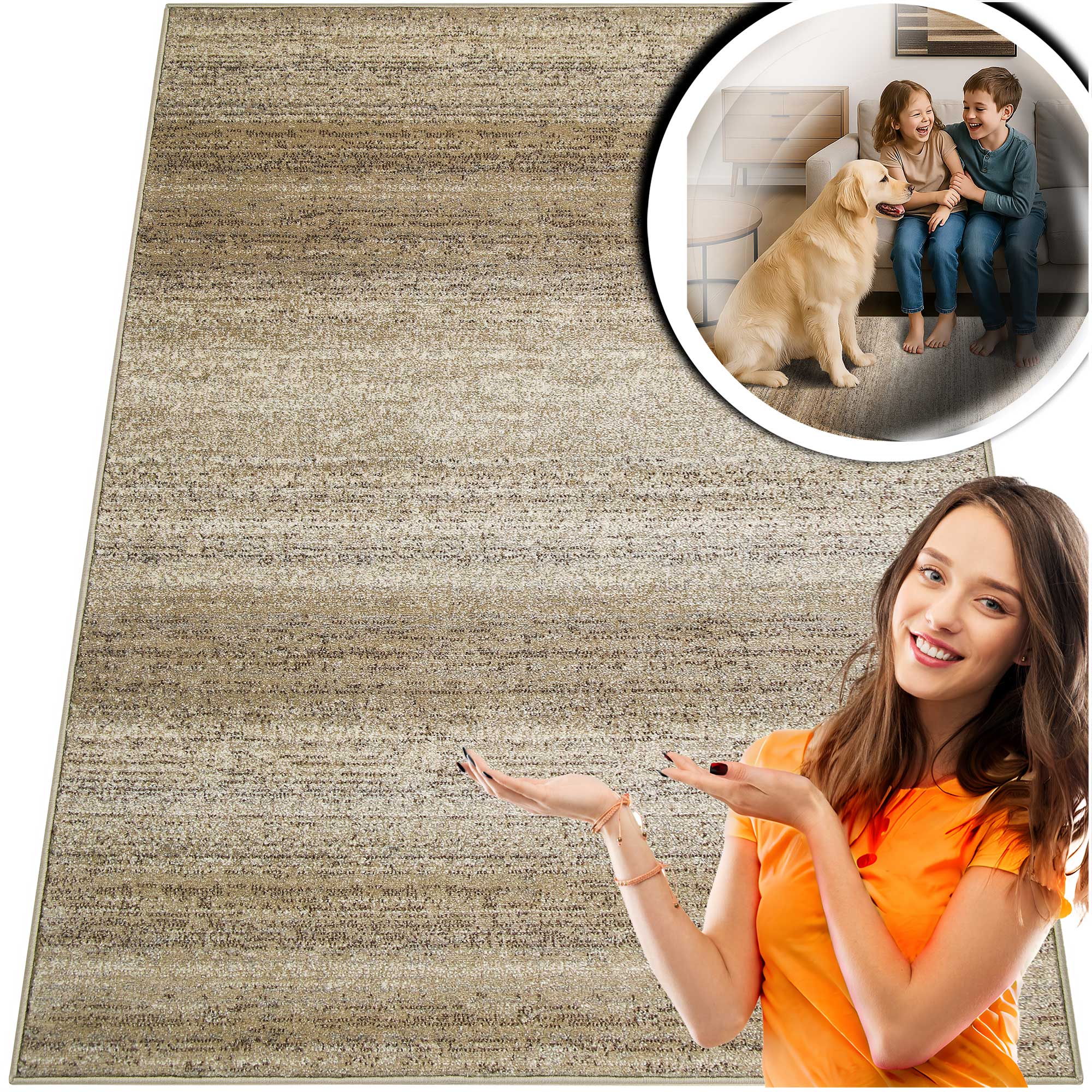 Koberec Do Obývacího Pokoje Béžový Koberec Do Ložnice Pokoje Hnědý Adventure 80x150