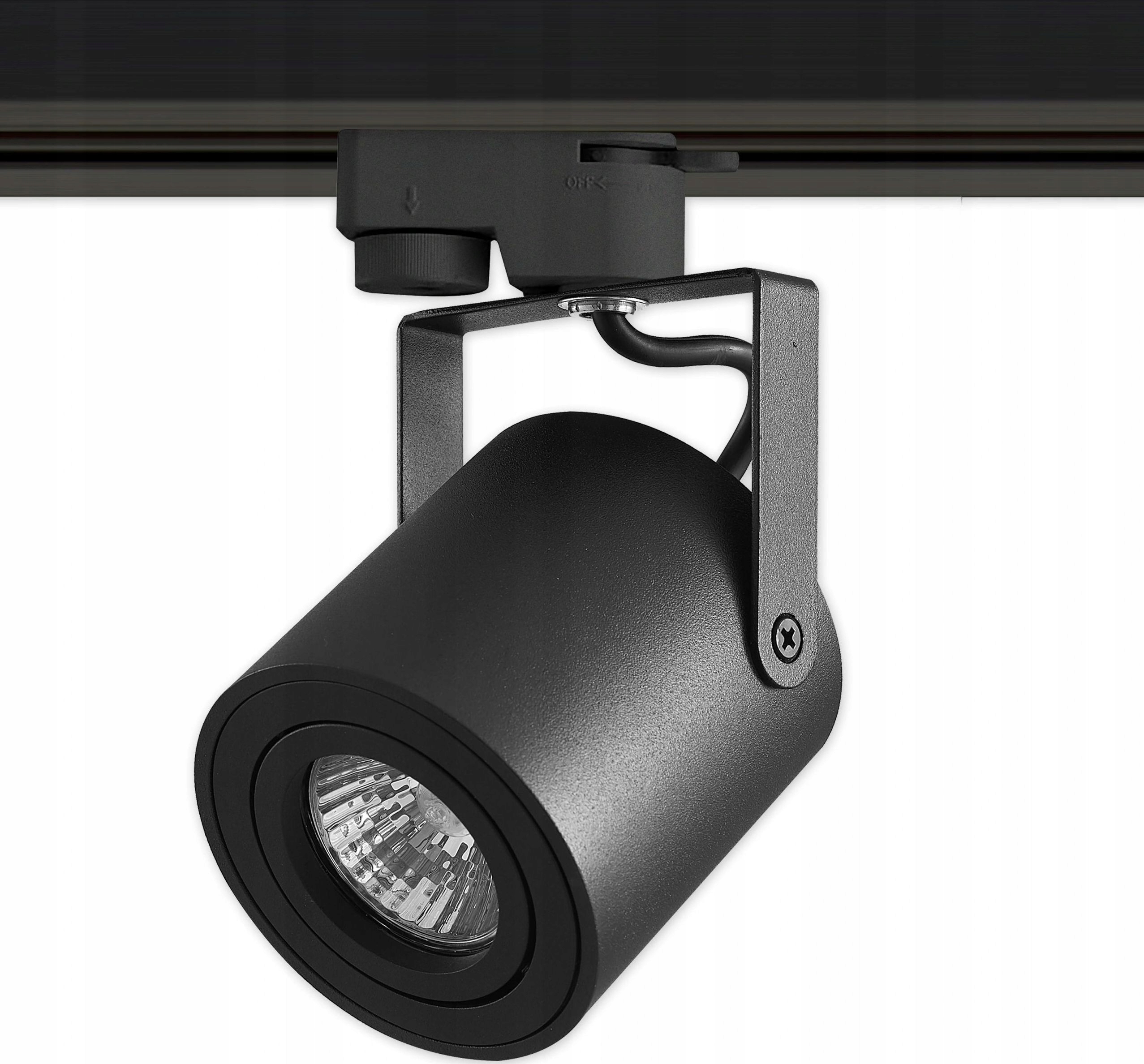 Reflektor szynowy z gniazdem GU10, ABI 80mm czarny