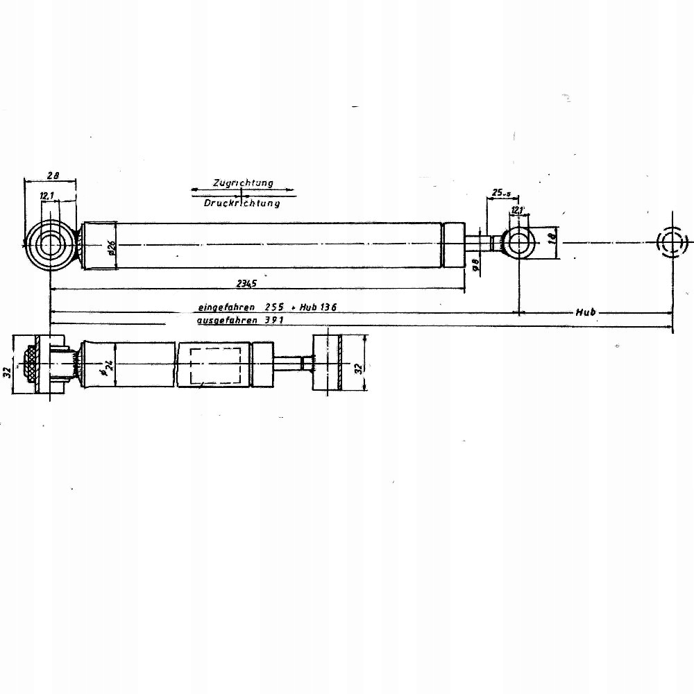 Amortyzator Silownik BPW ZAA 07 1 1 Atlas Copco Part number 02 3702 79 00