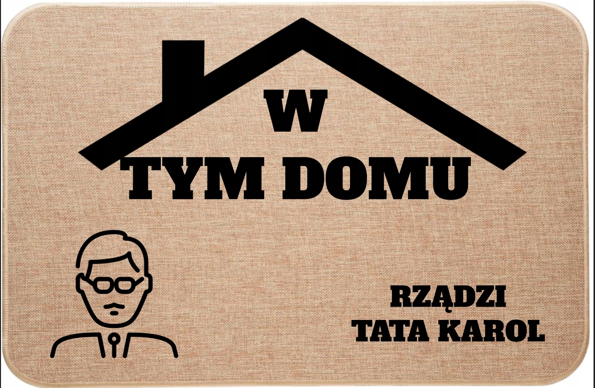 Lněná Rohožka V Tomto Domě Vládne Táta Jméno Táty Den Táty Dárek