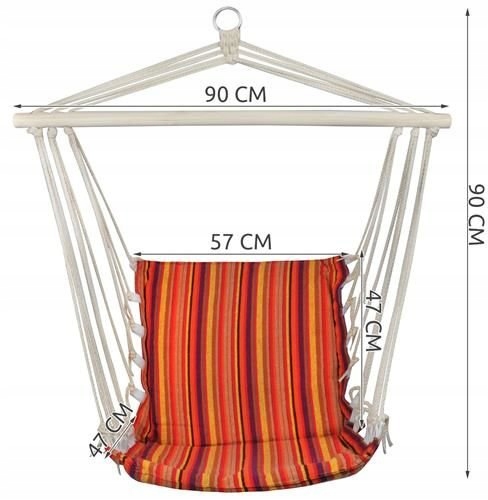 HAMAK - SIEDZISKO Naturalny bawełniany materiał Średnica/szerokość siedziska 57 cm